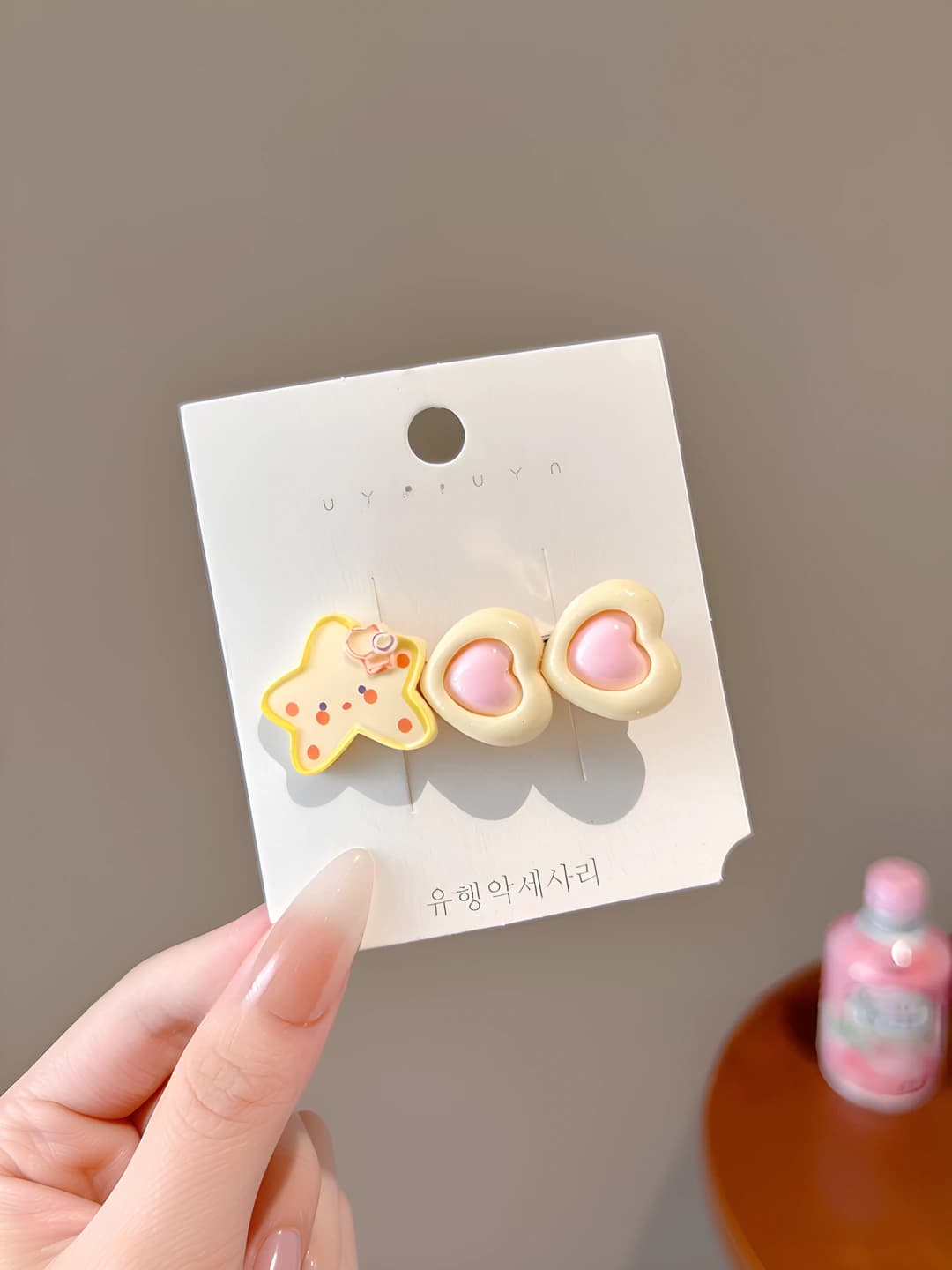 Double heart hair clip