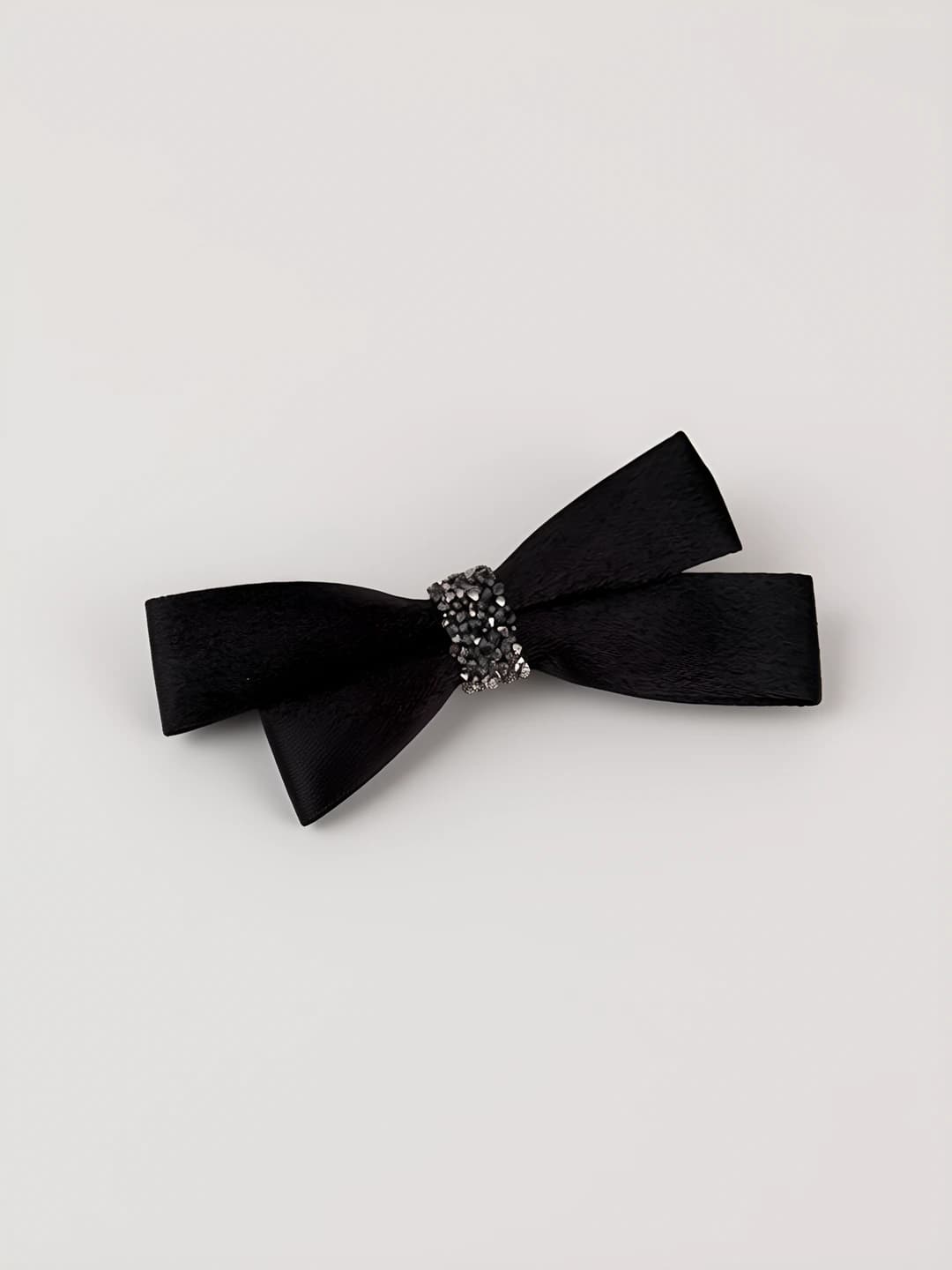 Black rhinestone bow