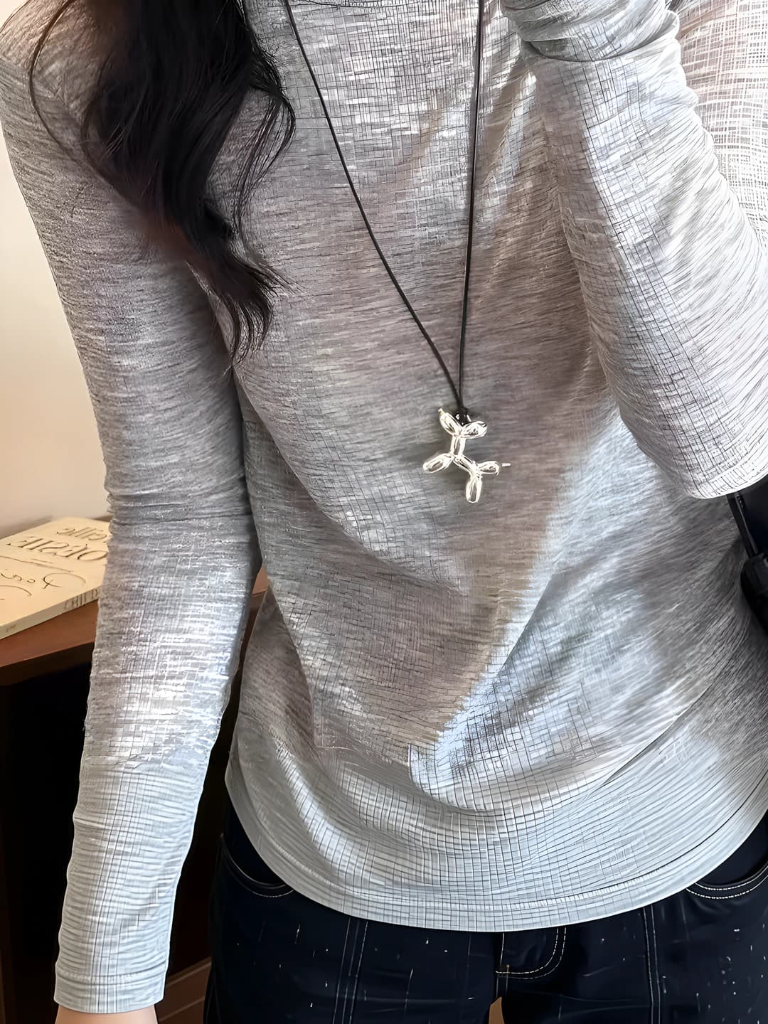 X317 Balloon dog silver
