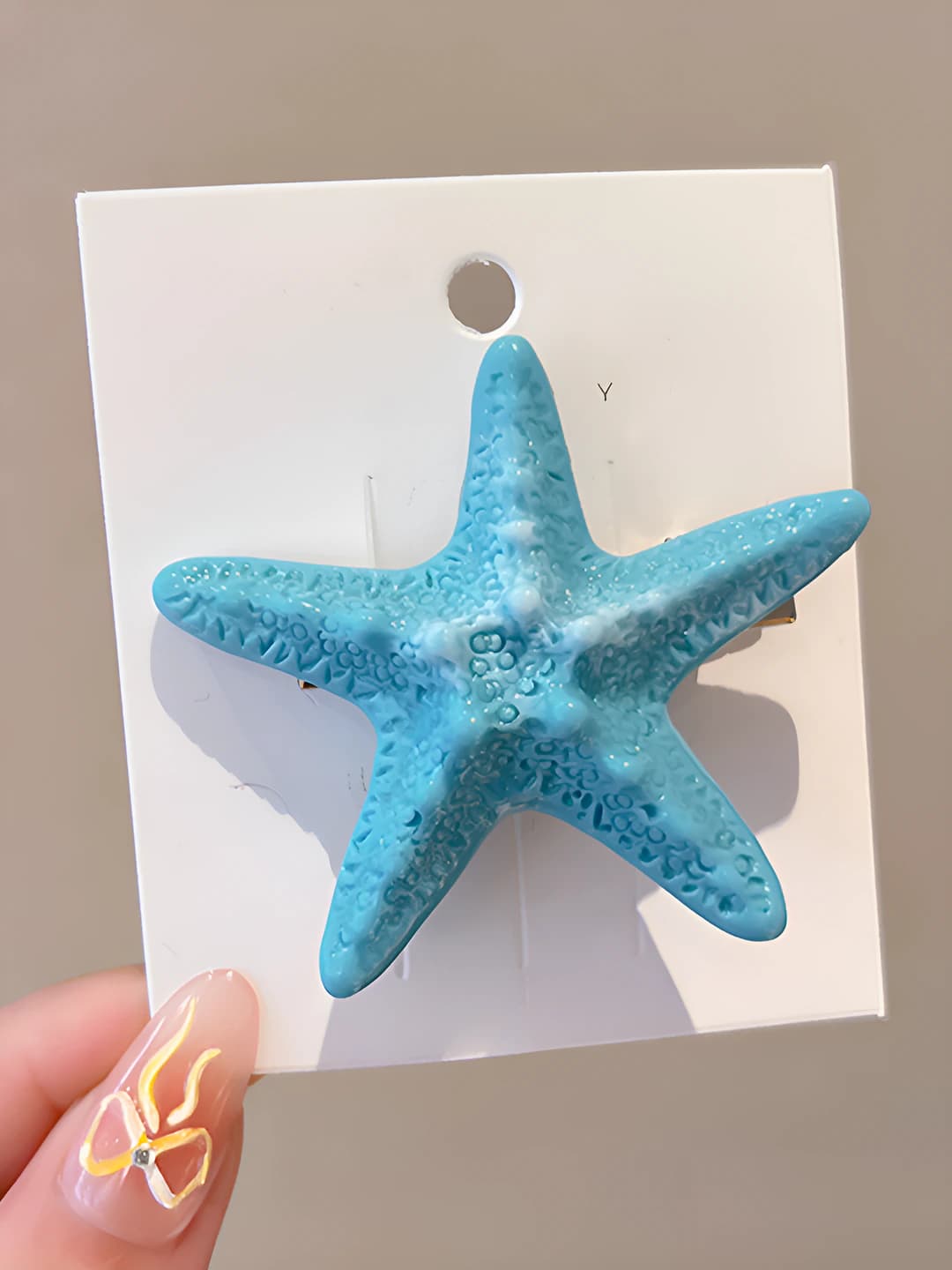 5# Starfish, teal, 5.5 cm