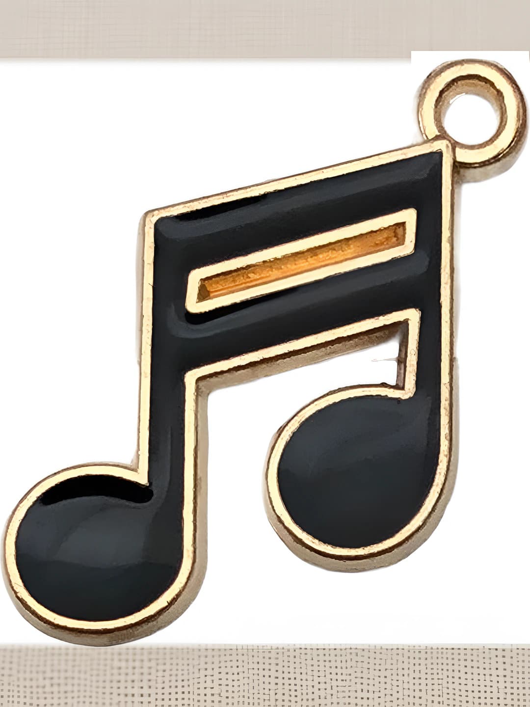 1 dona qora musiqiy nota 16x19mm-1.1g