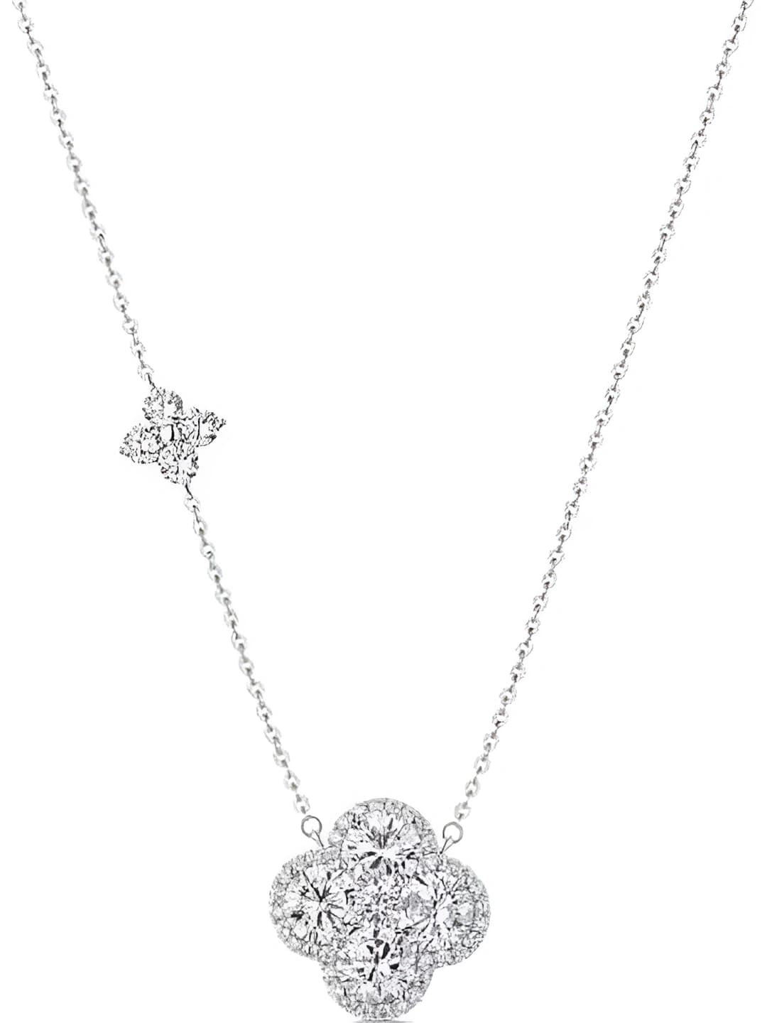 Shining four-leaf clover necklace