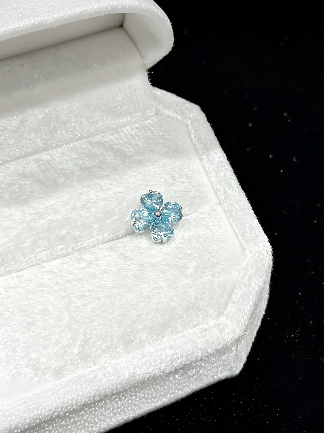 A016003 & White gold & Light sea blue & 0.8*6mm