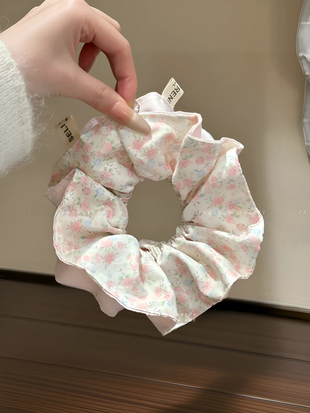 Pink-rose two-layer floral