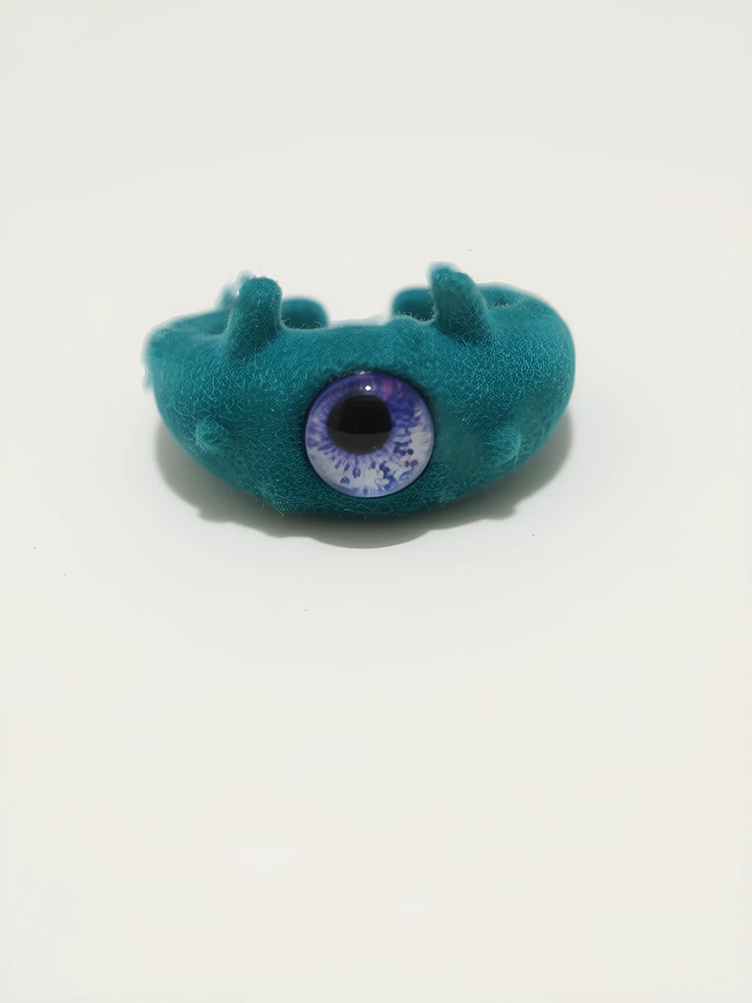 Flocked blue ring