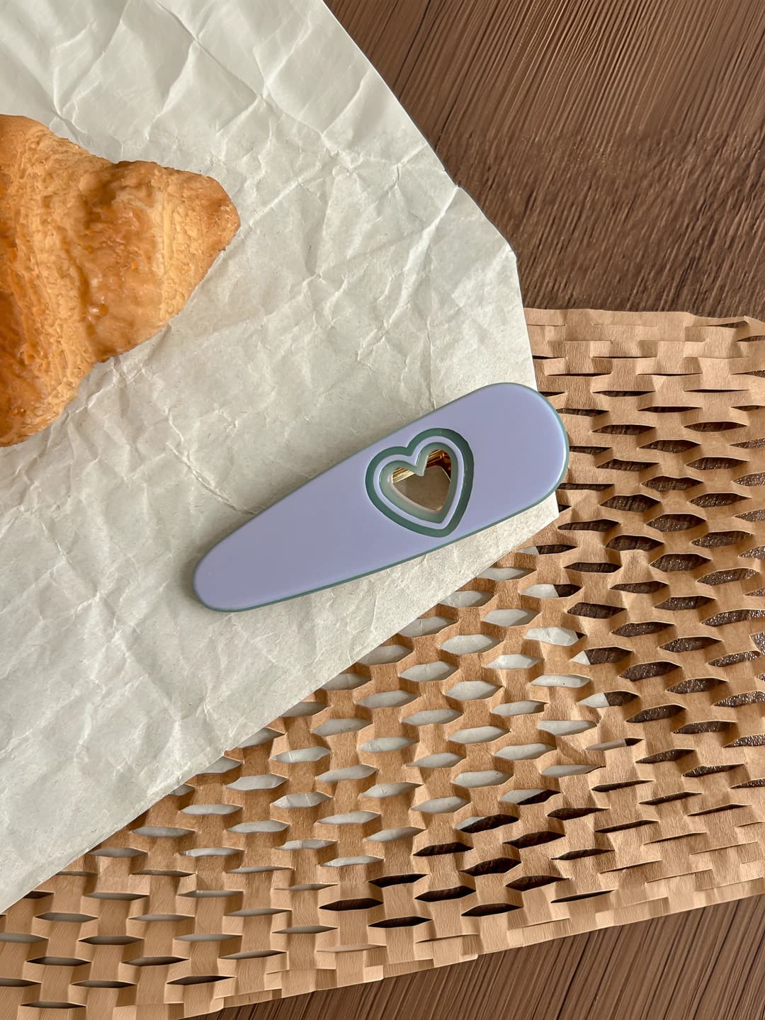 Heart duck clip-Purple