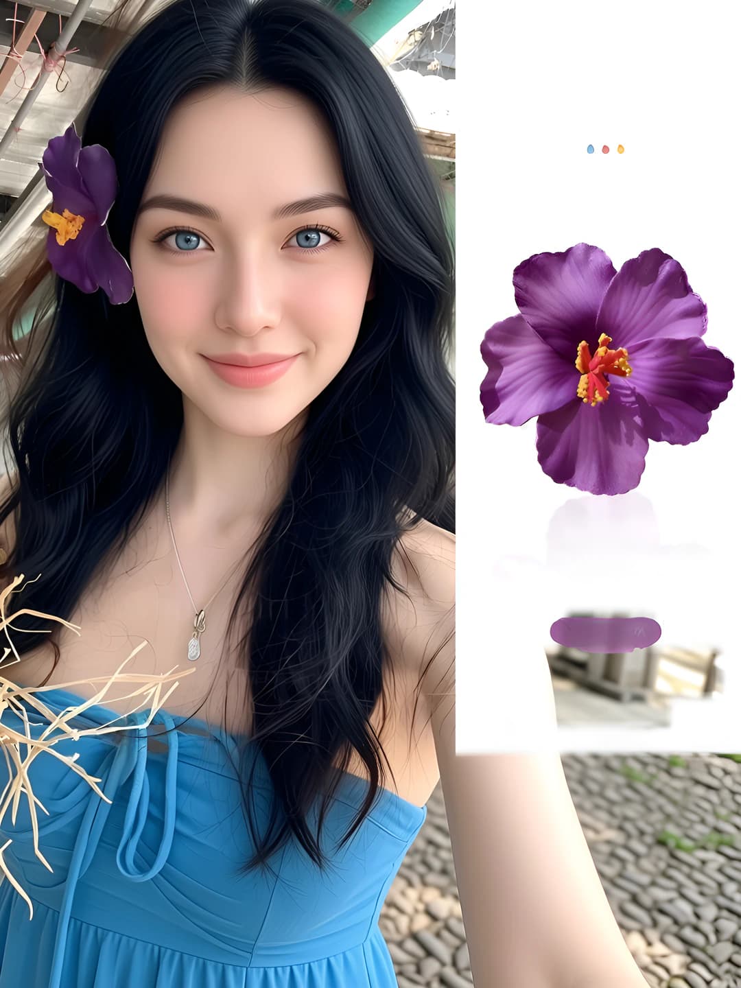 2# Фиолетовый зажим плумерия ~9.5 см