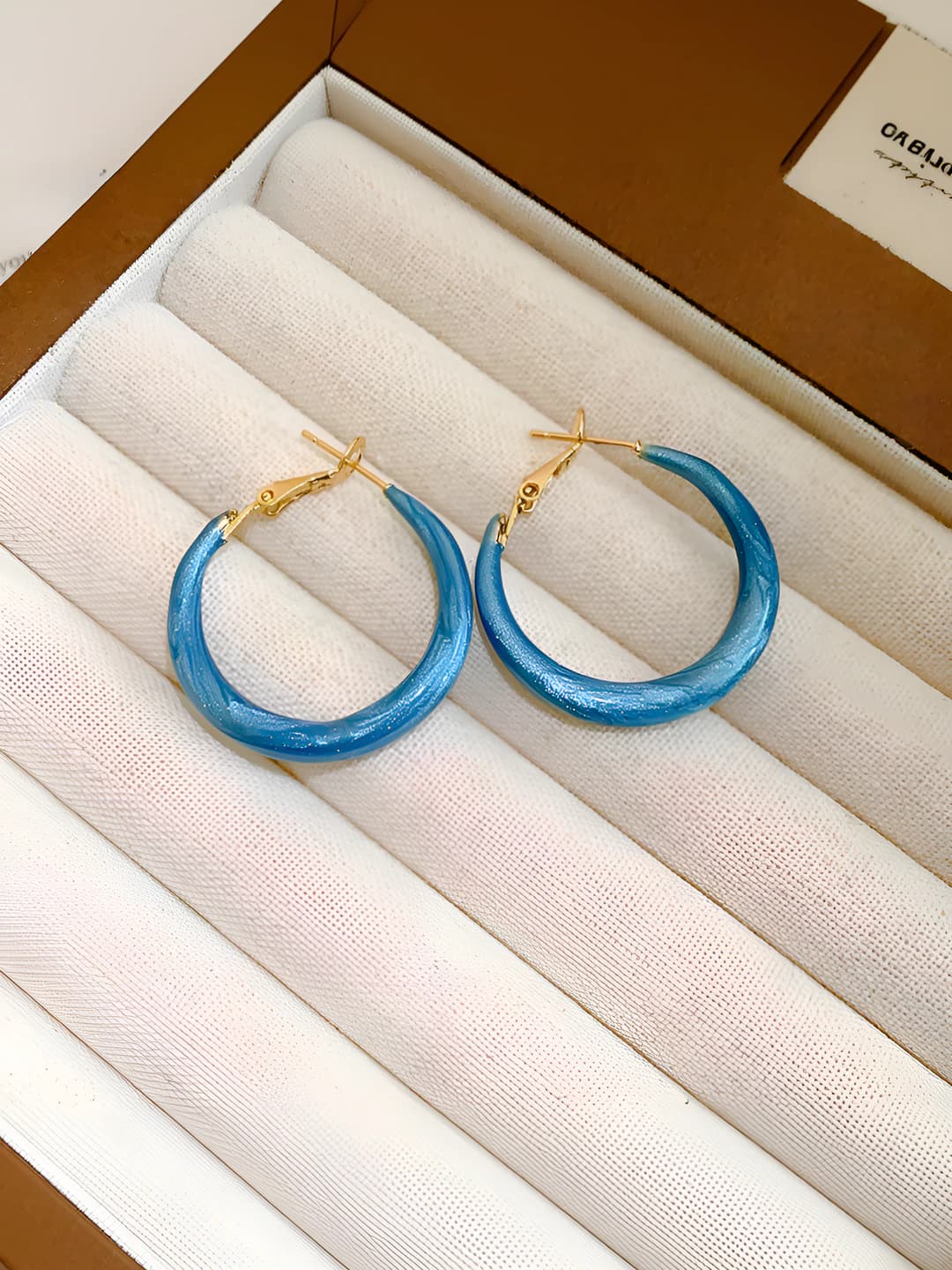 Silver pin - Blue - 31mm