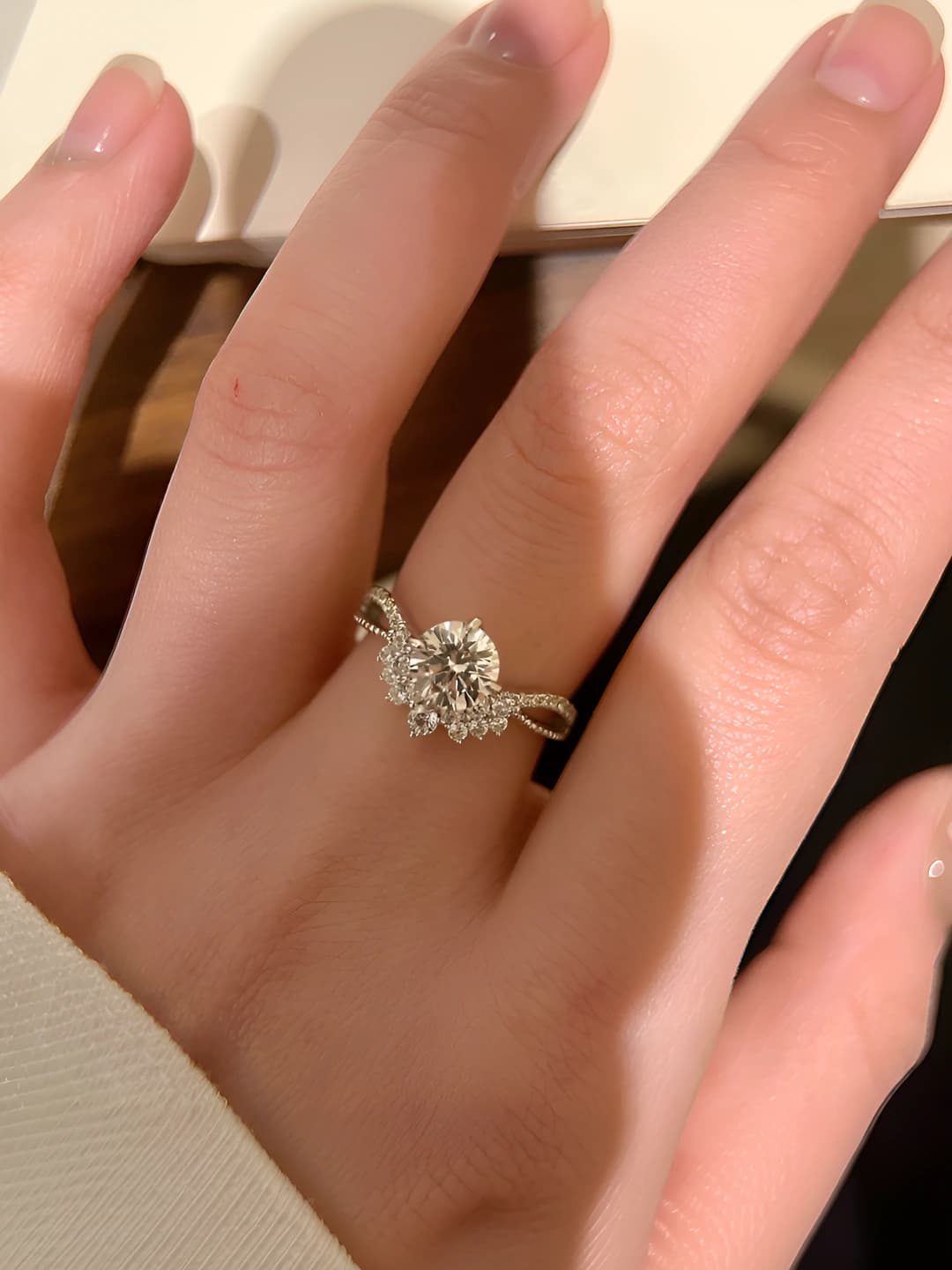 Crown and big diamond ring