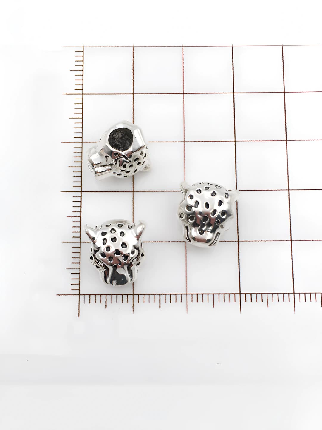 10116 Старинное серебро леопард - 10x12-4mm