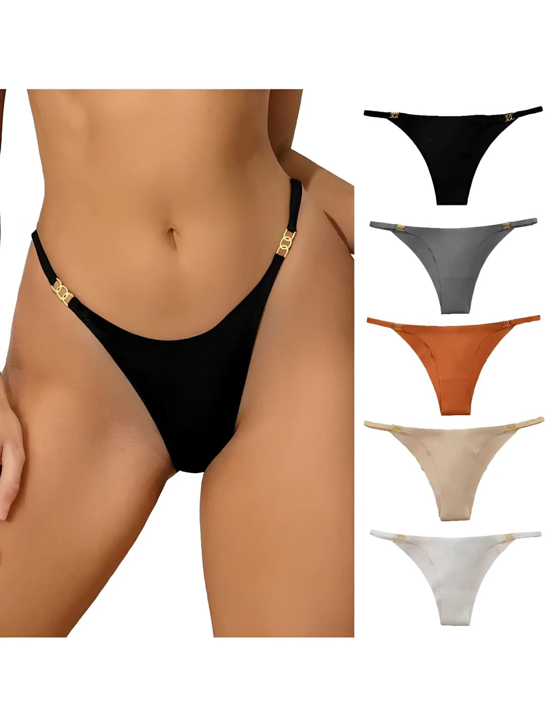 Women's sports seamless thong underwear, ice-silk fabric, low waist, thin, solid colour, quick-dry, breathable, all-season