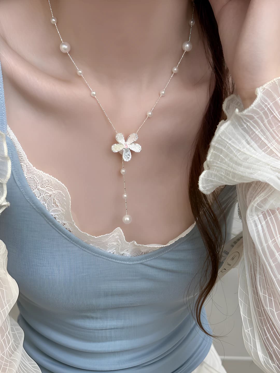 Necklace - Silver - Multicolour