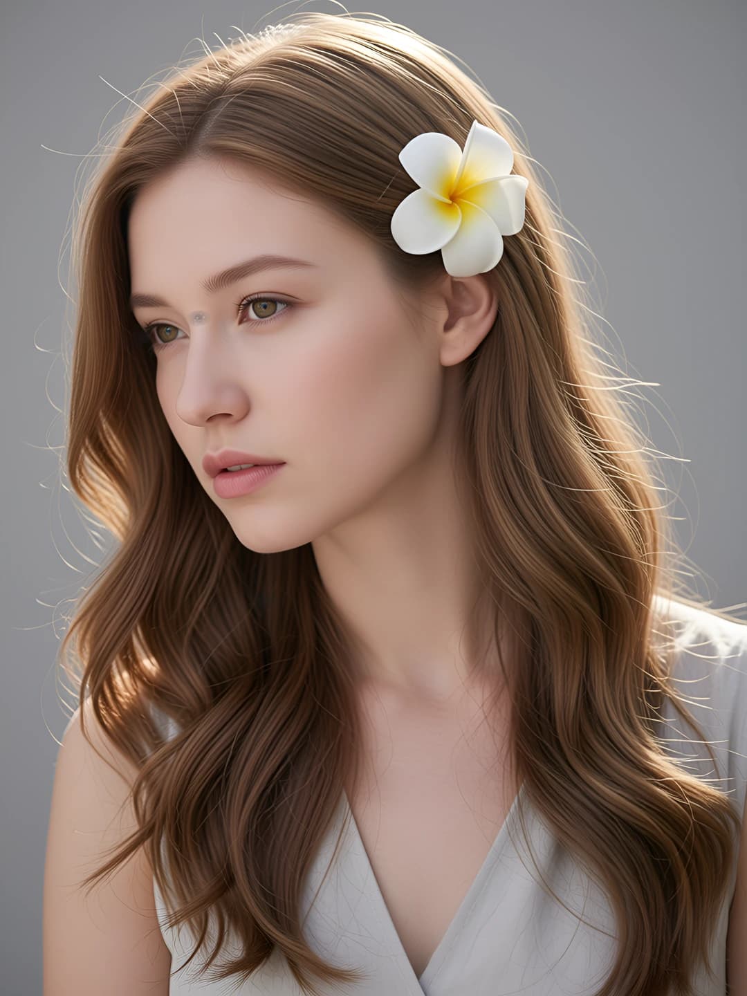 Plumeria hair clip