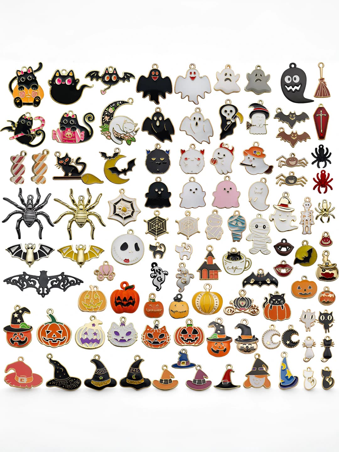 Ayollar uchun Halloween enamel alloy charms (DIY jewelry parts)