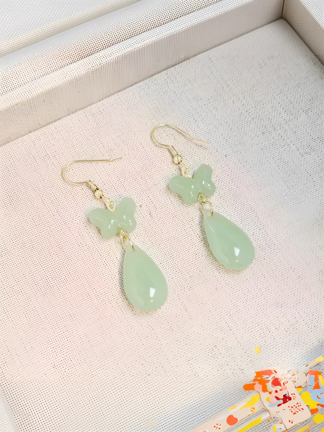 Butterfly drop earrings