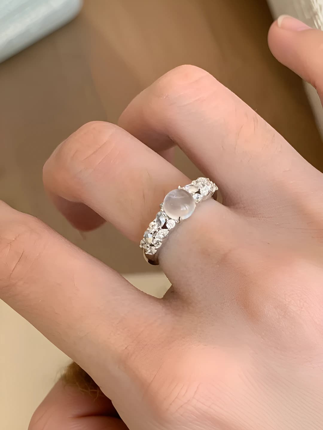 Micro pave zircon ring