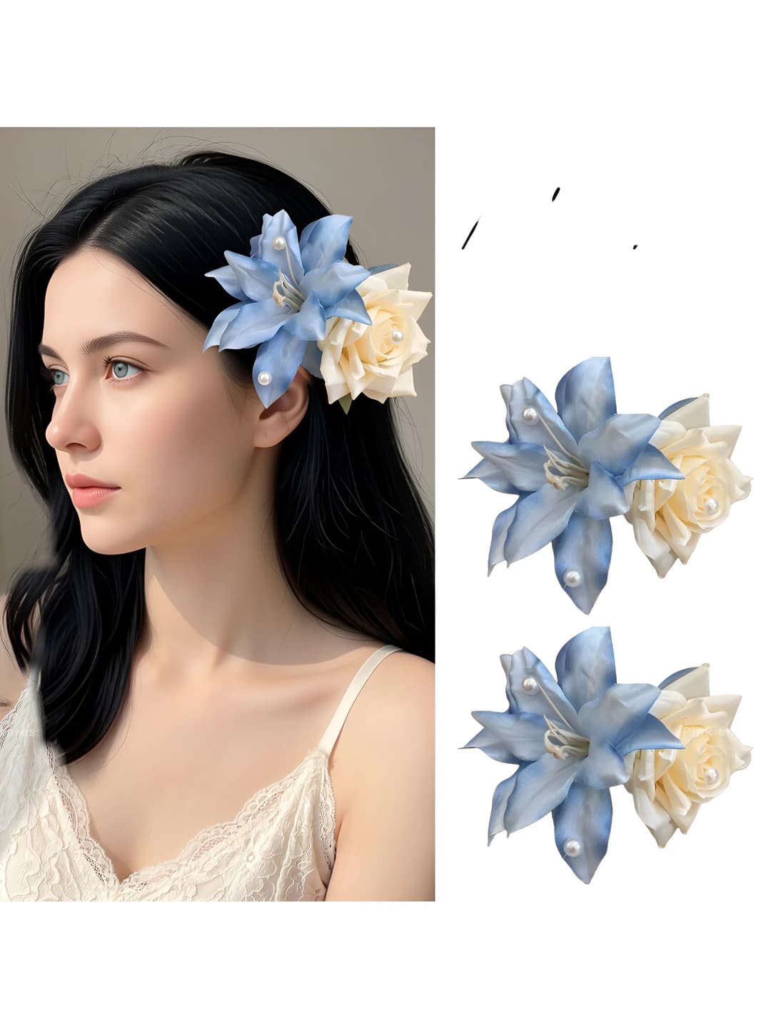 Women's flower hair clips and combs, 2026 new model, for front and side, hair clips