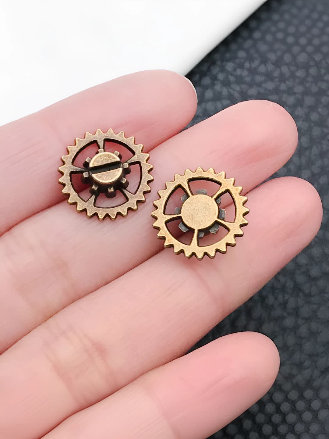 1 шт, античный бирюзовый, малая шестерня, 5x14mm, 1.2g