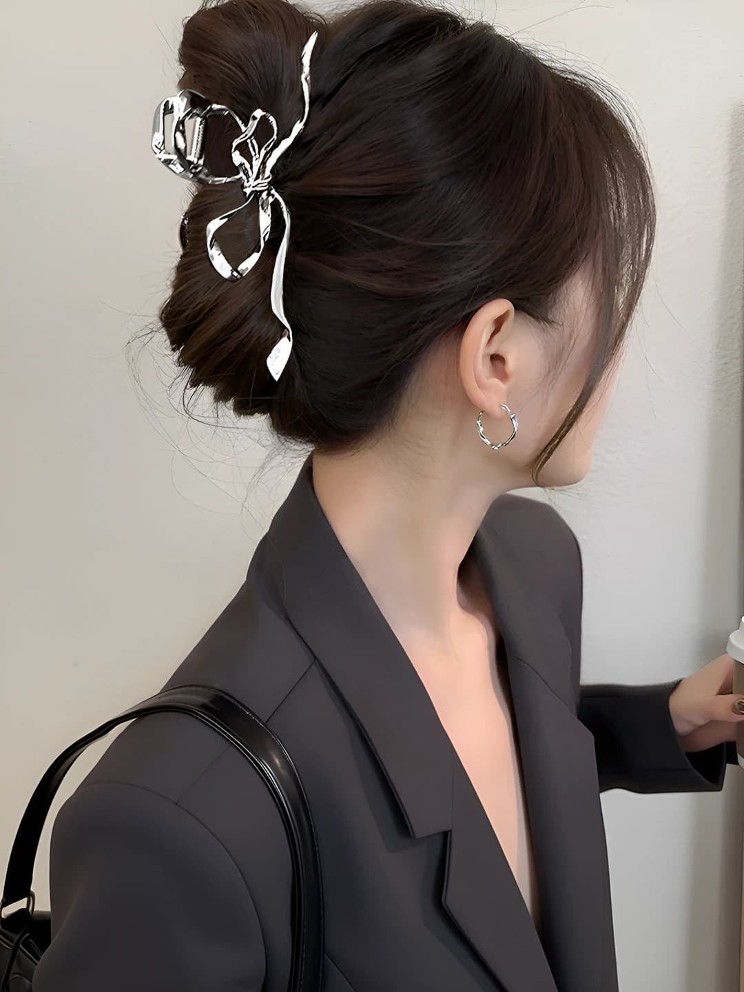2# Silver irregular shape clip 12cm