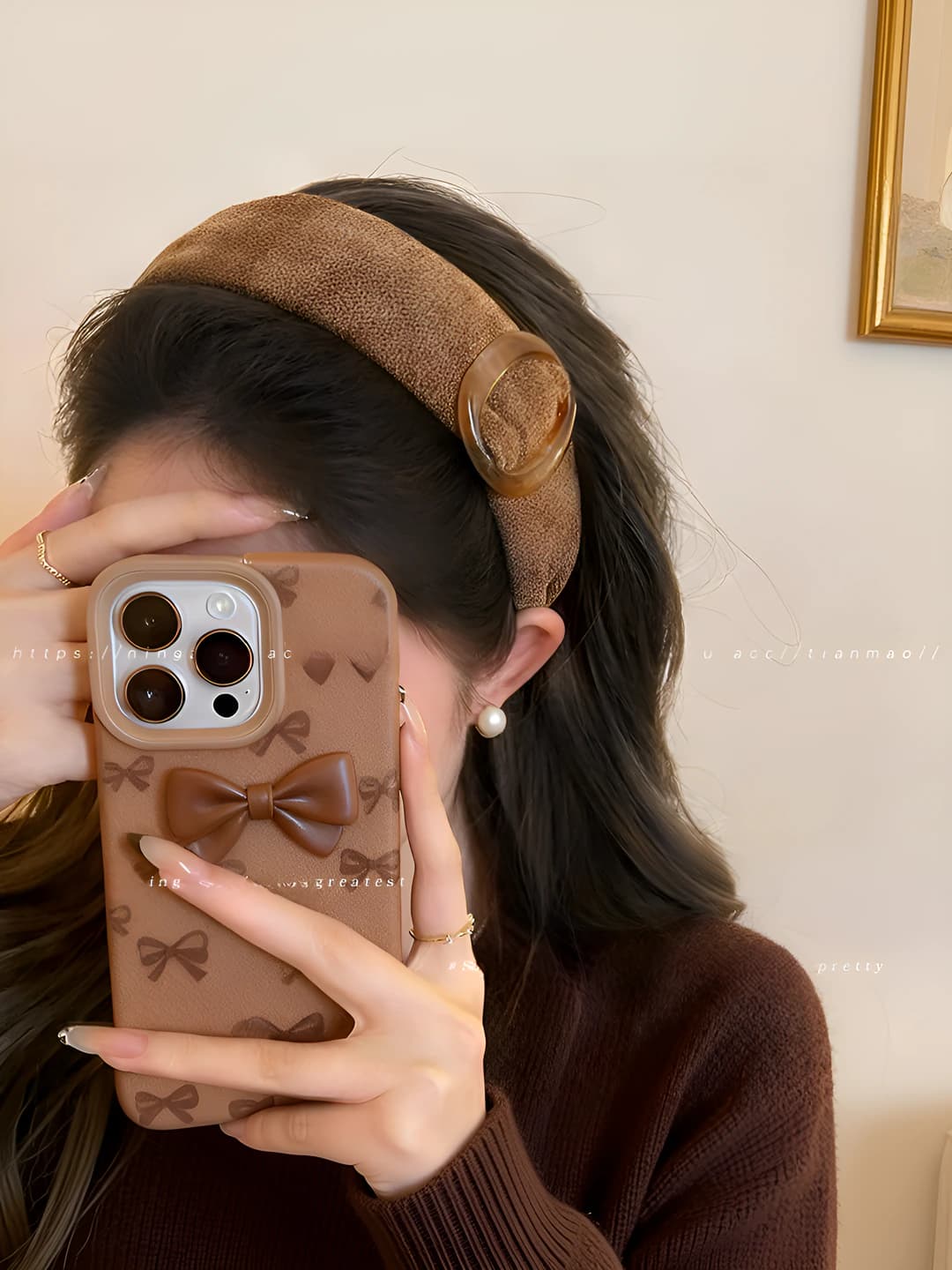 Brown circle, width 5 cm