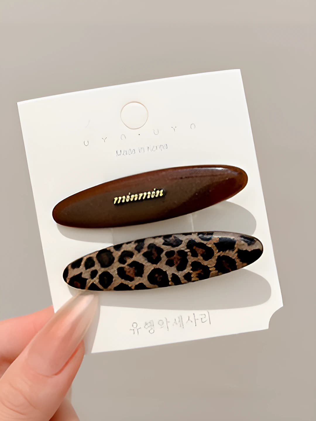 1# Буквы+Леопард - зажим 4cm, аксессуар 7cm
