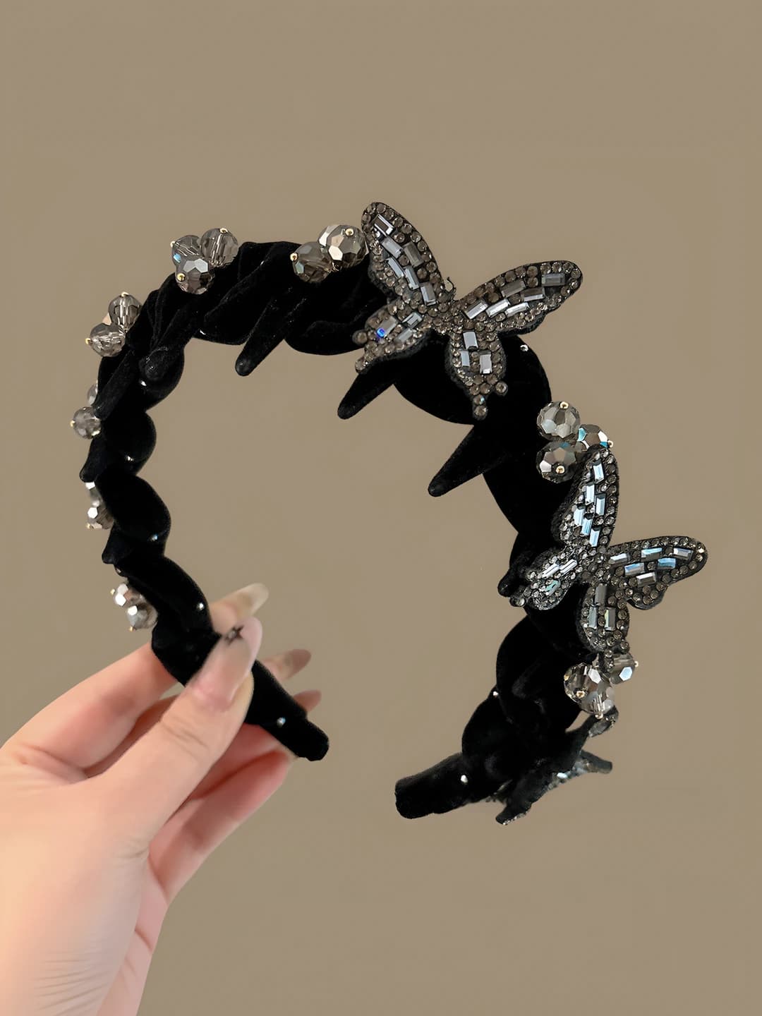 1# Butterfly diamond headband
