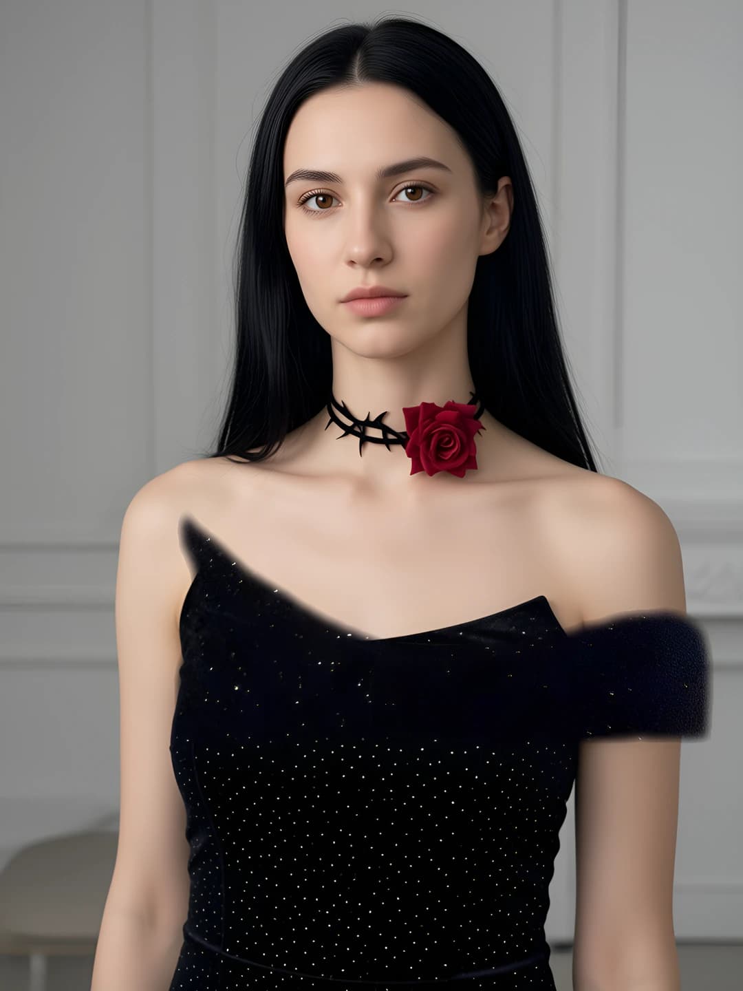 Red rose necklace