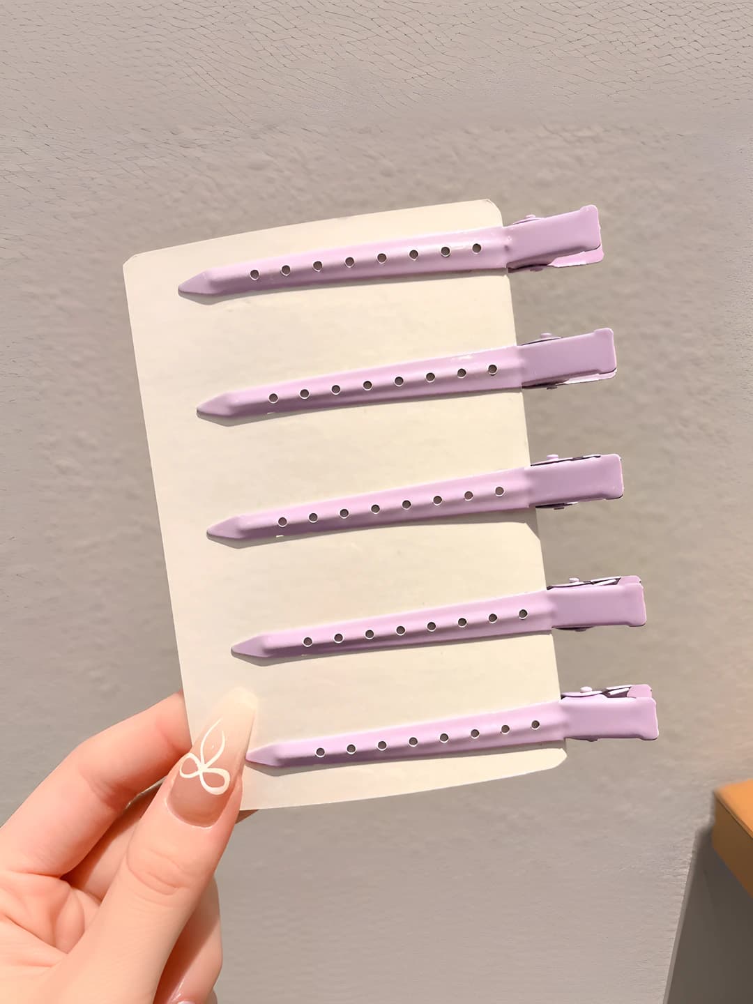 Pointed tweezers - Purple (5 pcs)