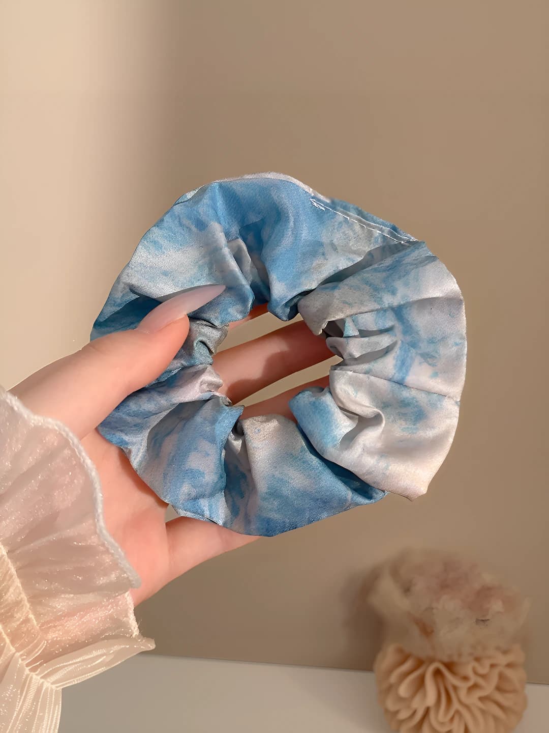2# Tie-dye satin-blue 12 cm