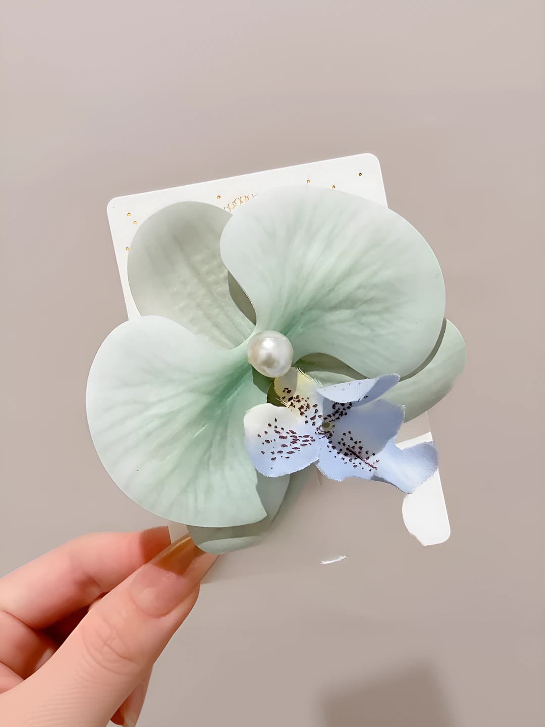 4# Green-Phalaenopsis pearl clip 9 cm