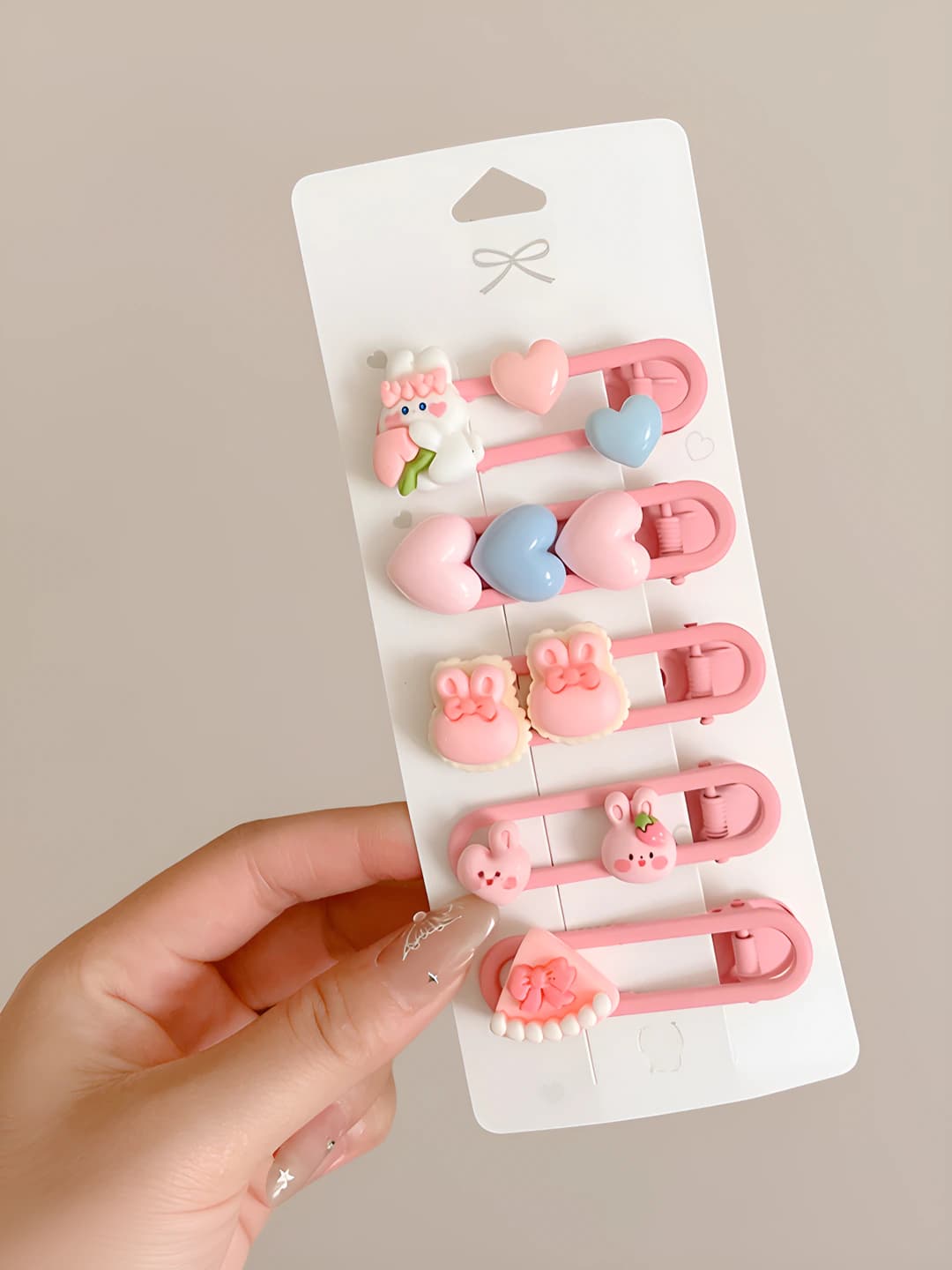 2# Pink duckbill, 5 pcs, resin