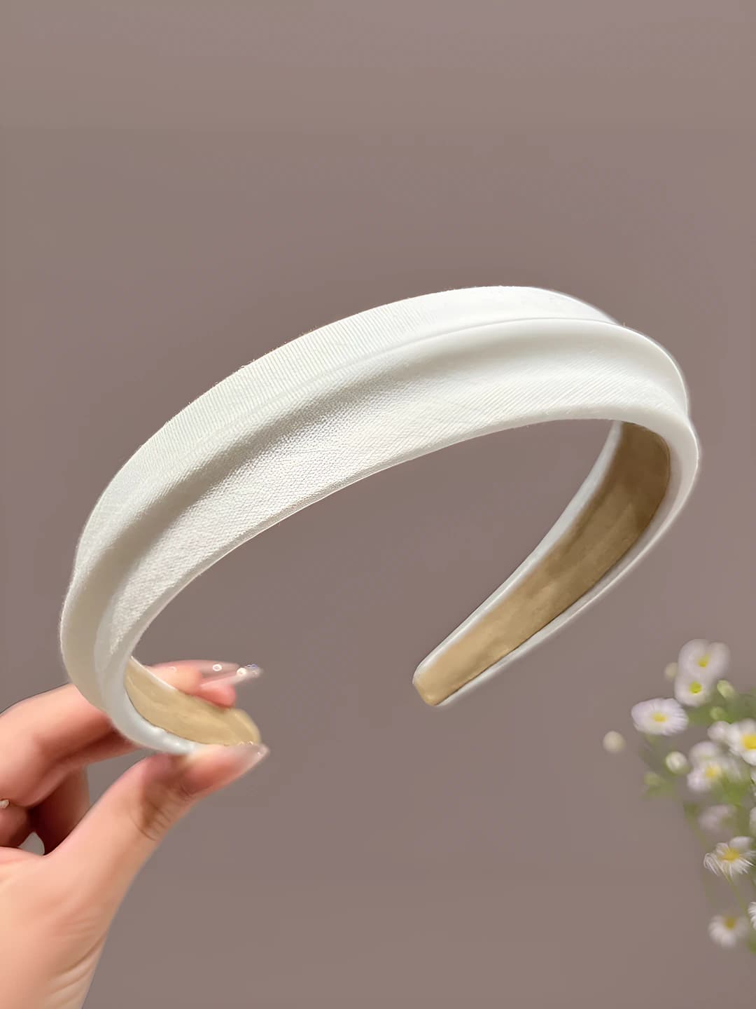 White preppy headband