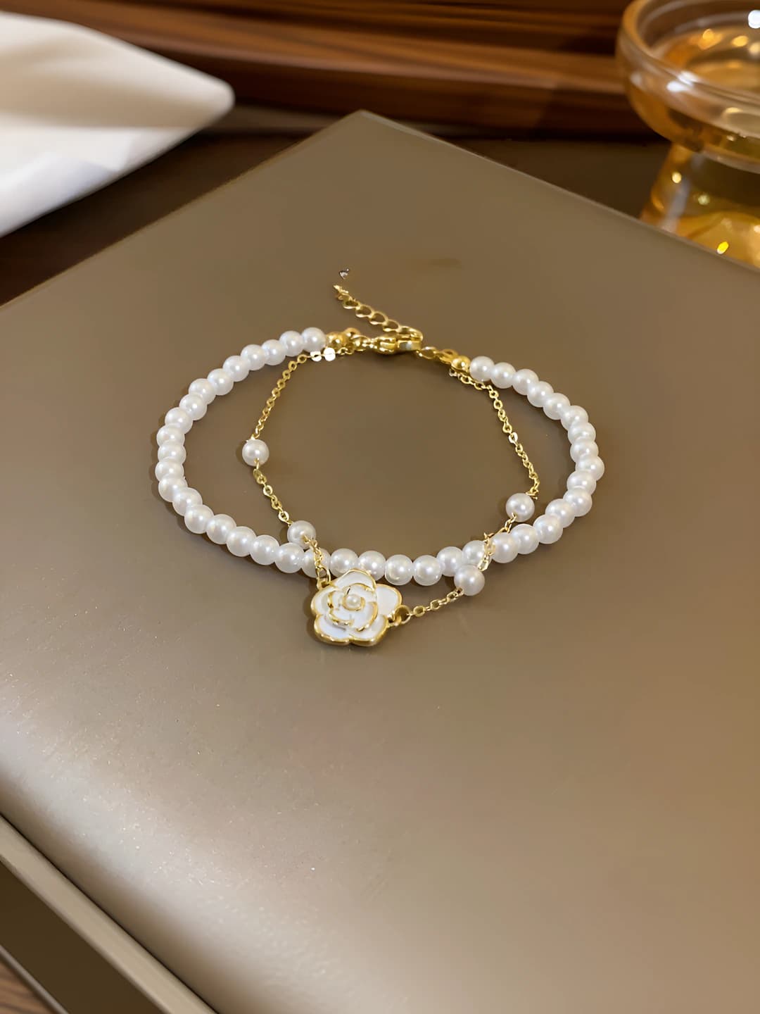 22# Bracelet - Gold - White (Real gold)