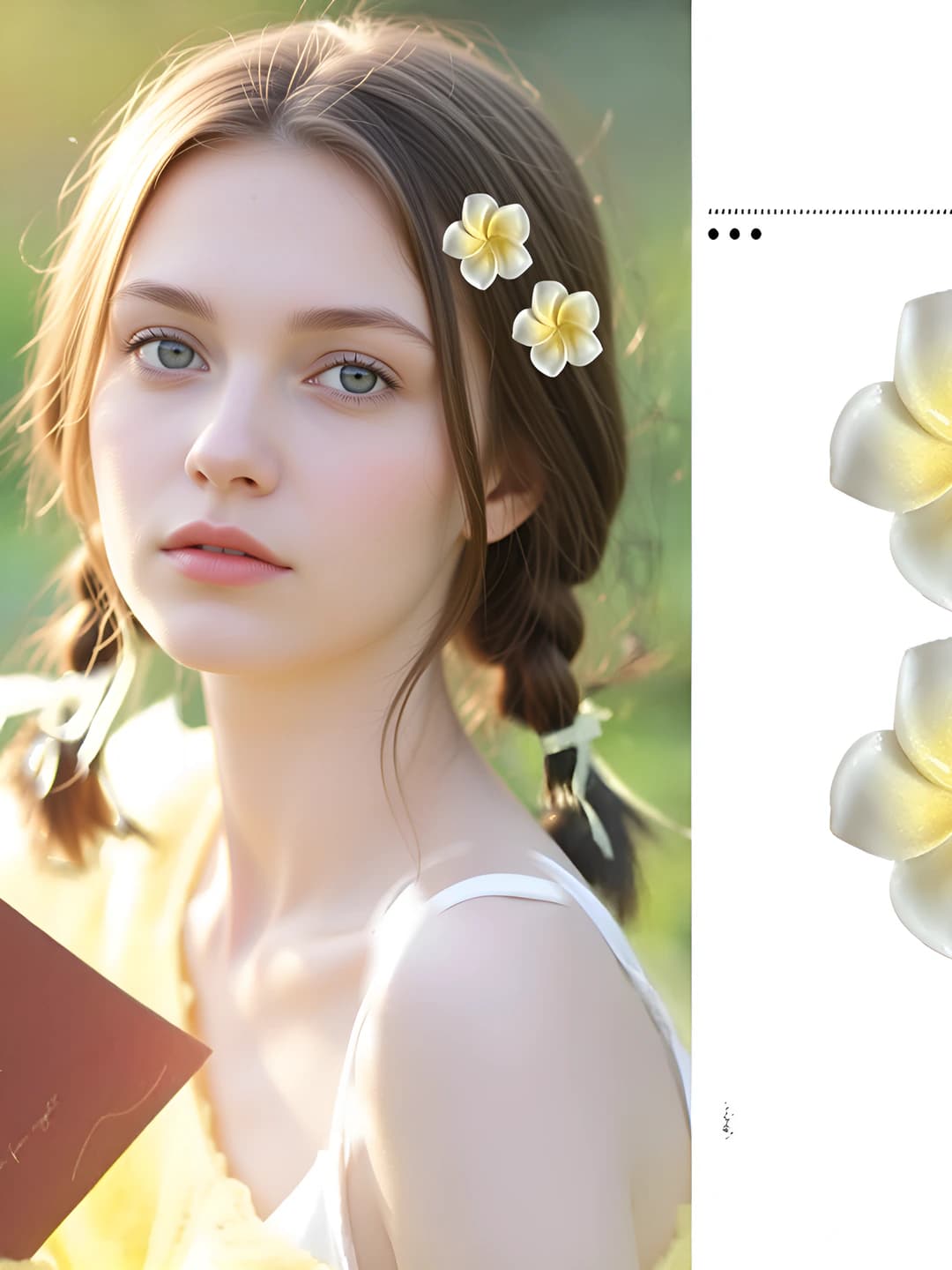 2# Floral clip - Medium, 1 pc 7.5 cm; 6# Large floral clip, 2 pcs 3 cm