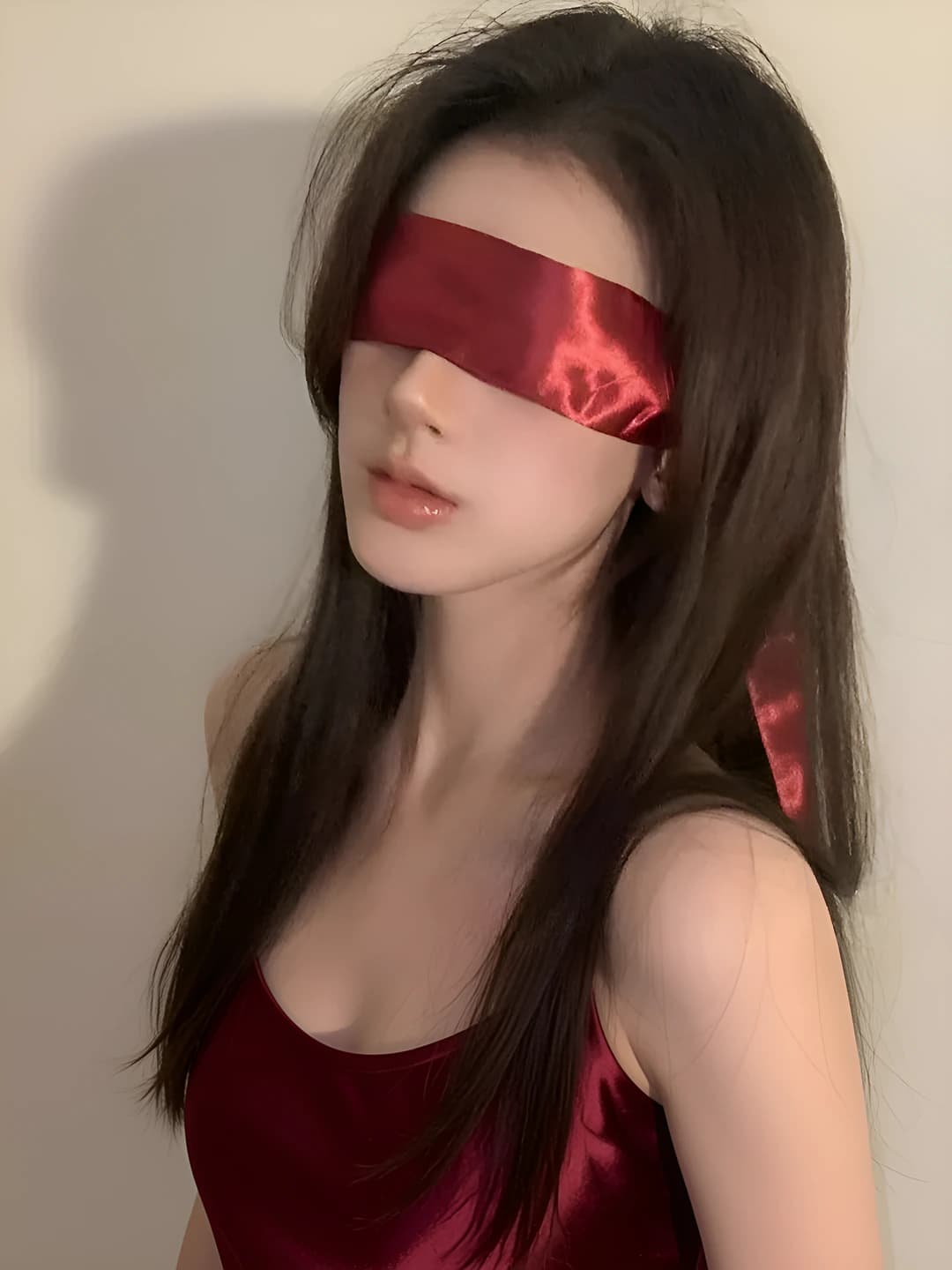 5# Qora-qizil ko'z maskasi, ~132 sm