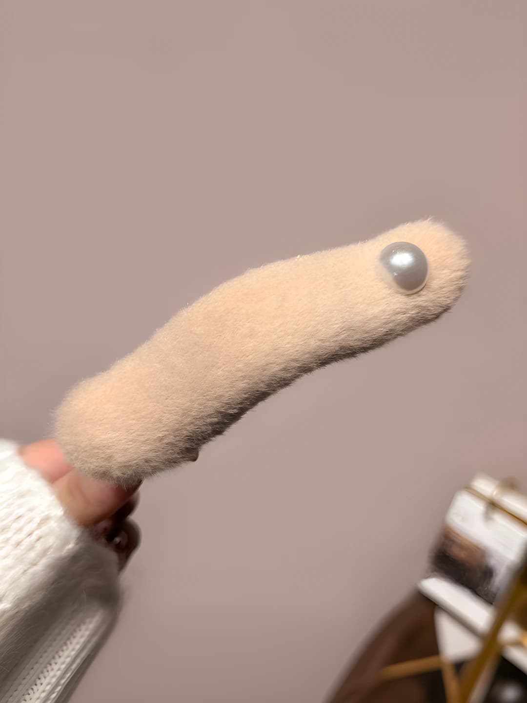 1# Жемчуг бежевый, 12 см