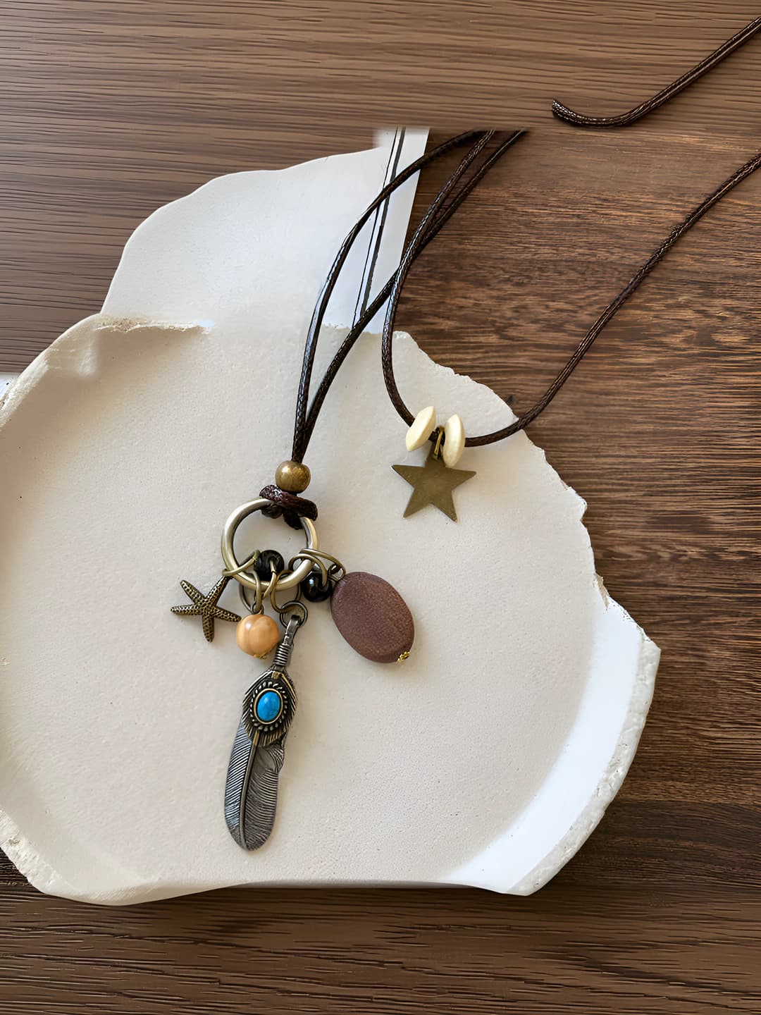 7# Necklace-Silver-Small feather