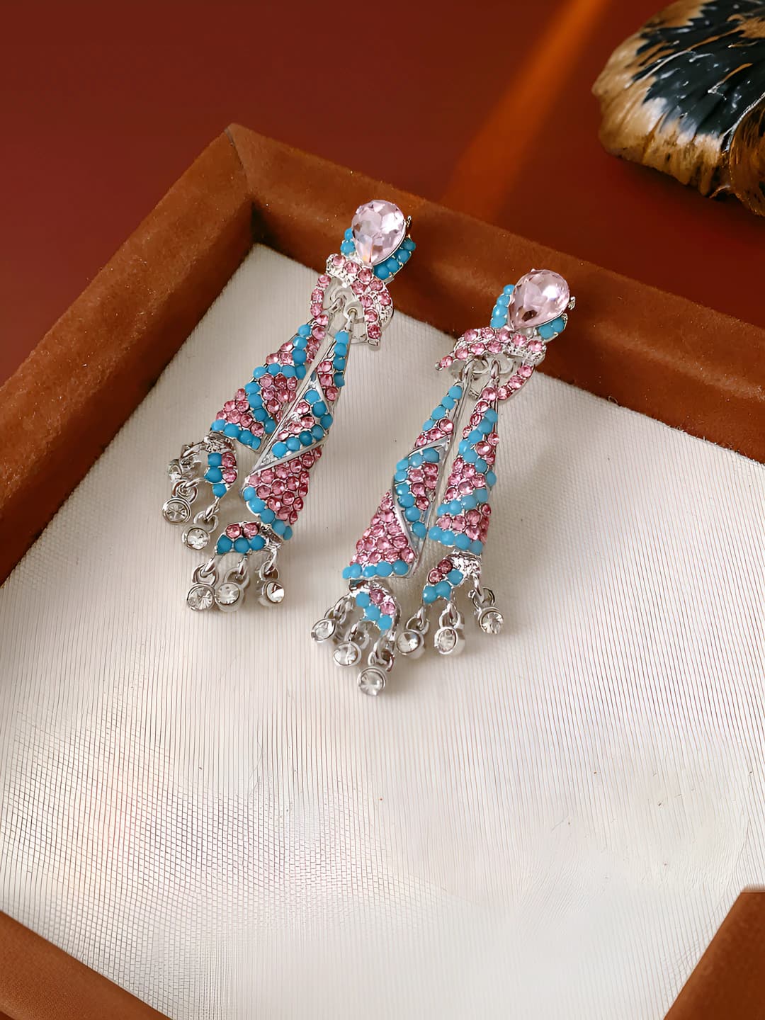 59# Silver posts - Silver - Blue - Pink