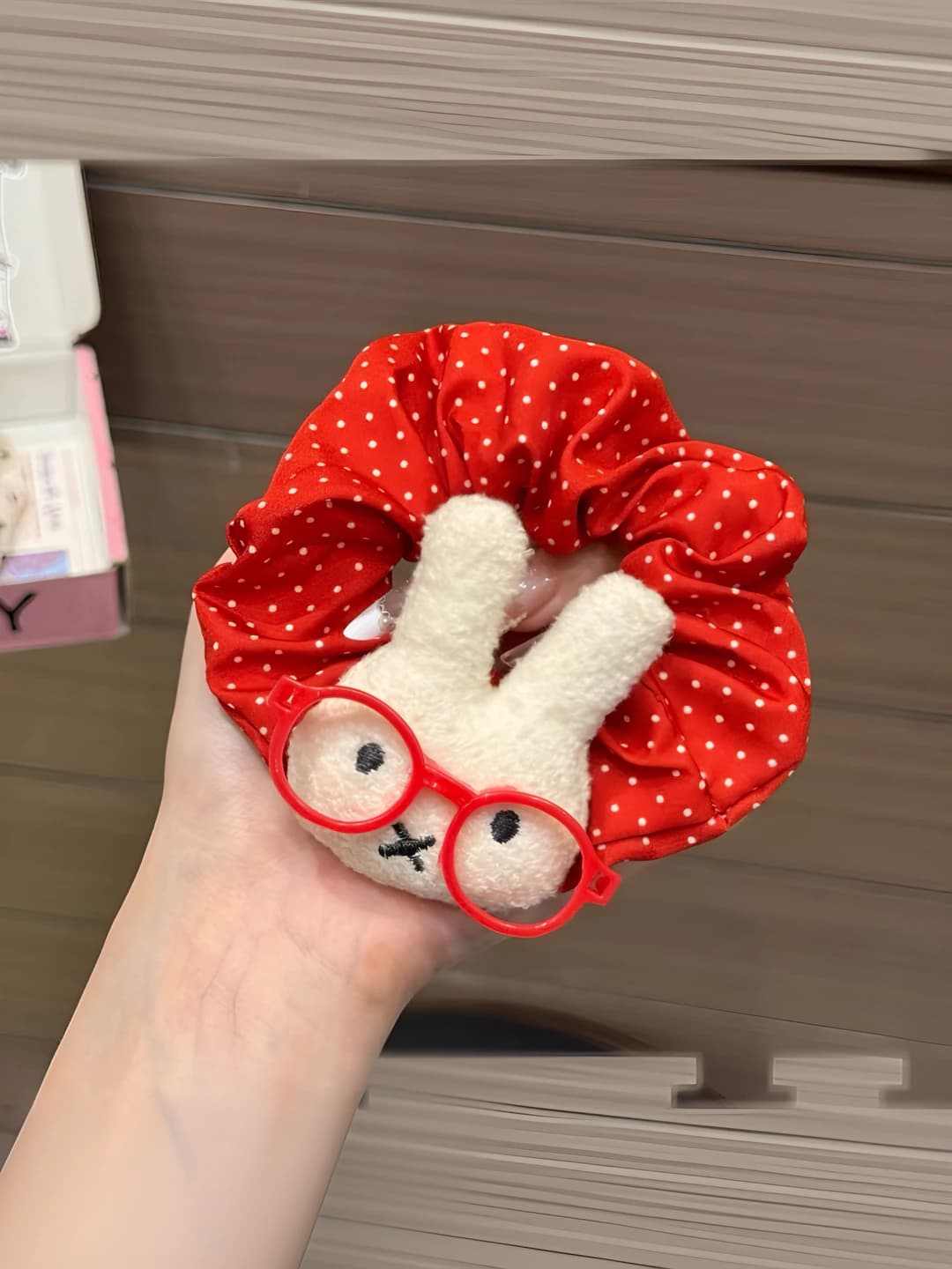 2# Red polka dot Miffy - ~9cm