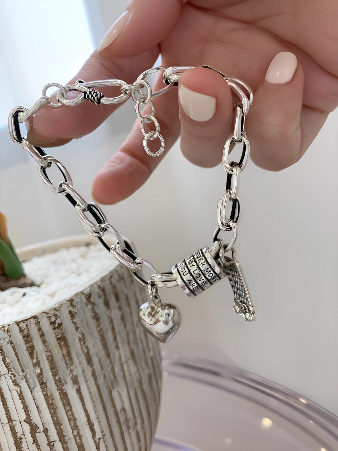 Vintage heart bracelet