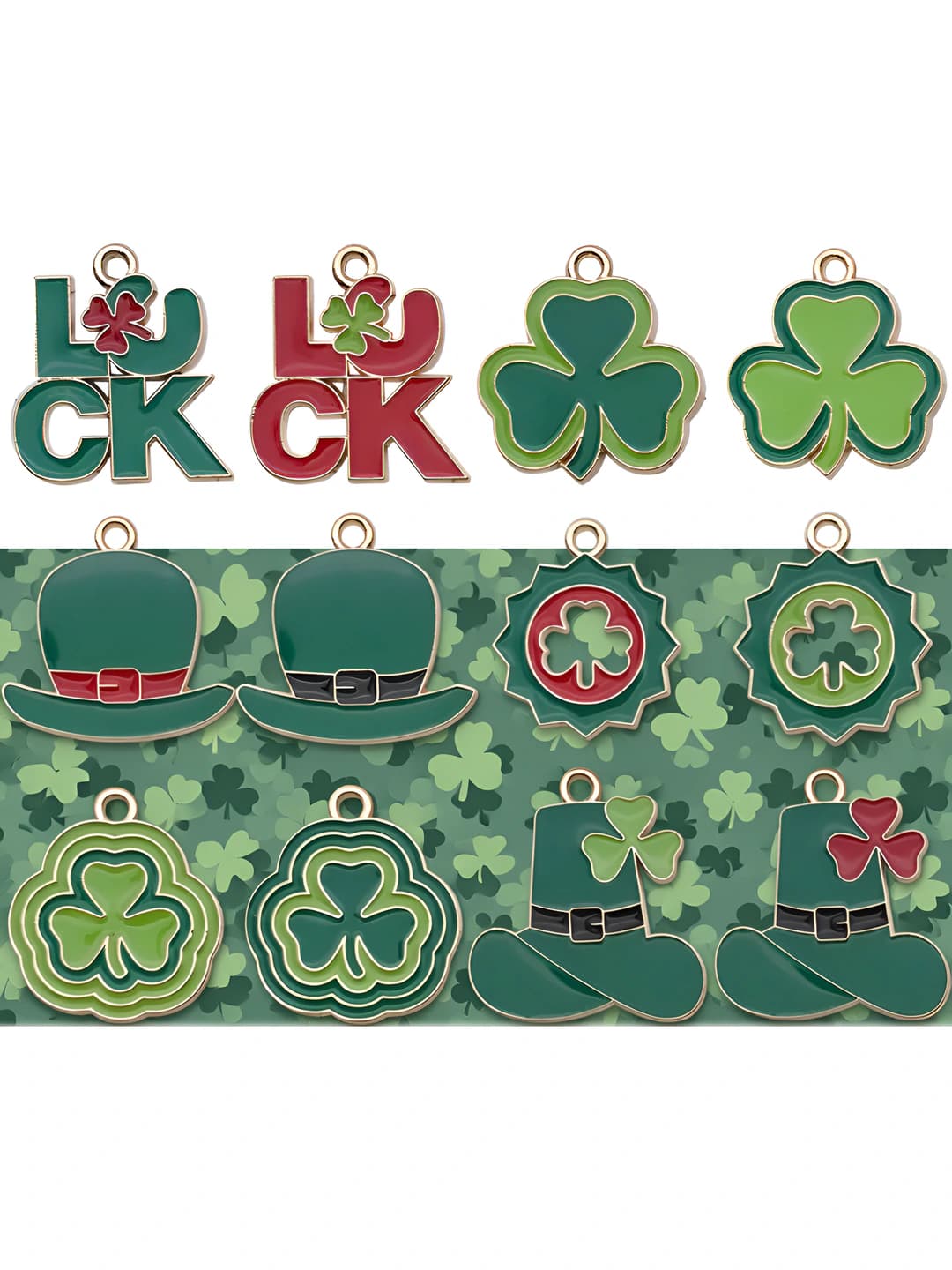 Ayollar uchun DIY emal shamshad va leprechaun shapka sharmlari (pendantlar)