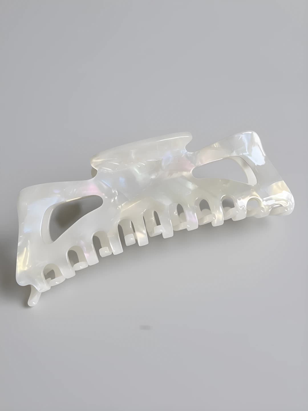 1# Bow comb White - 13.5 cm