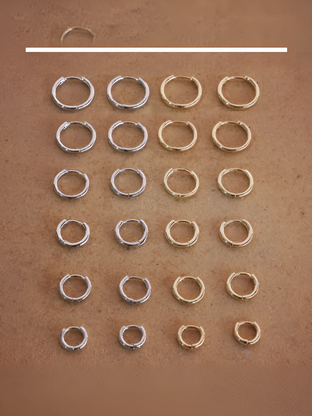 Women's classic metal hoop earrings, geometric design element, luxury style, simple and elegant look