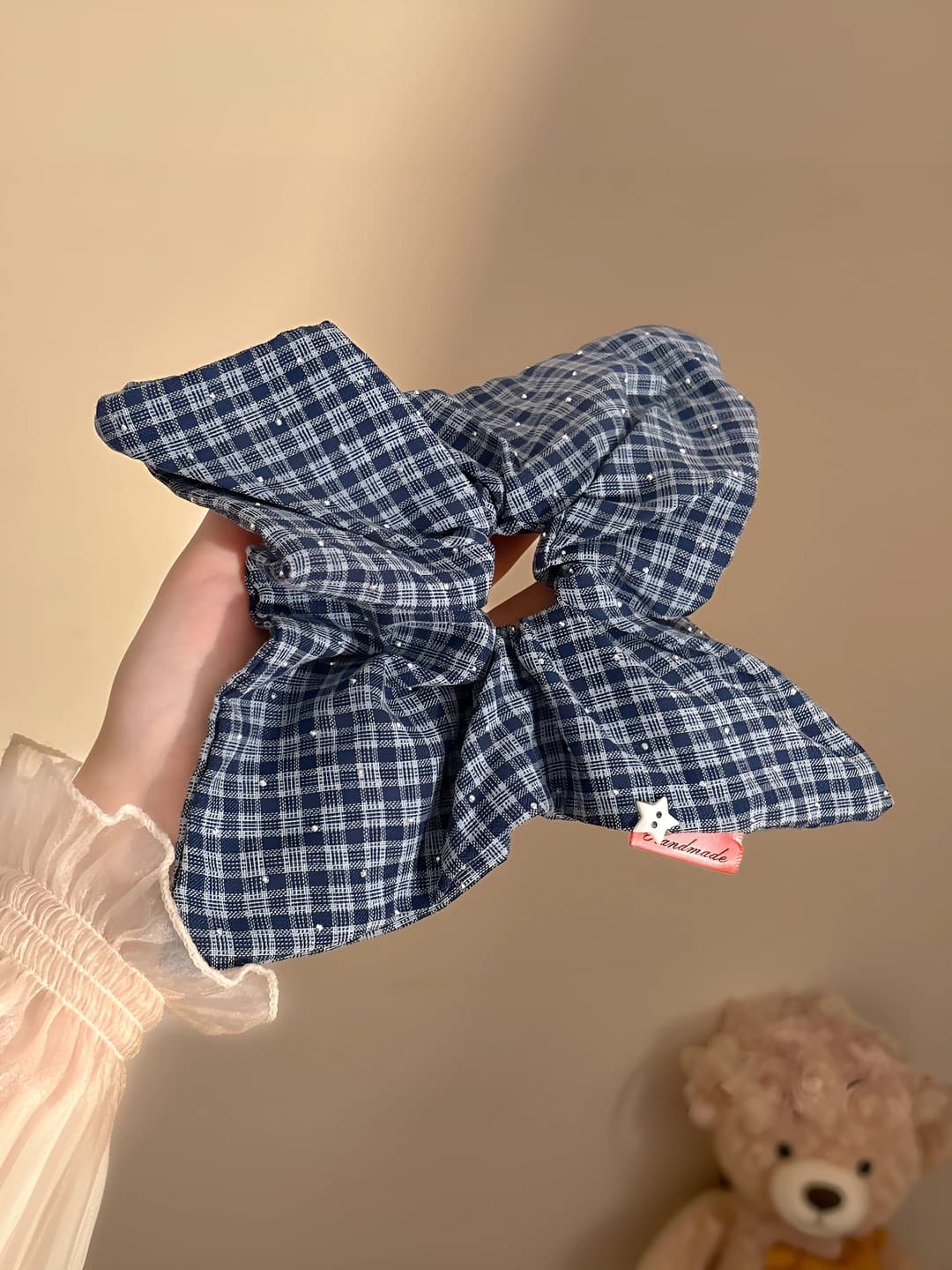 Blue star plaid 22 cm