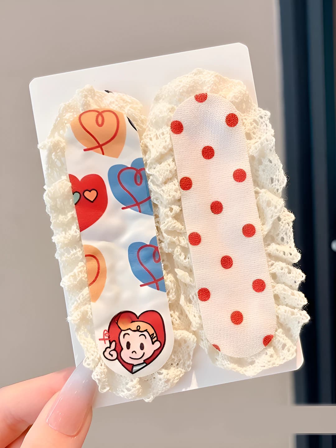 2# Red polka dot set (11*4.5 cm)