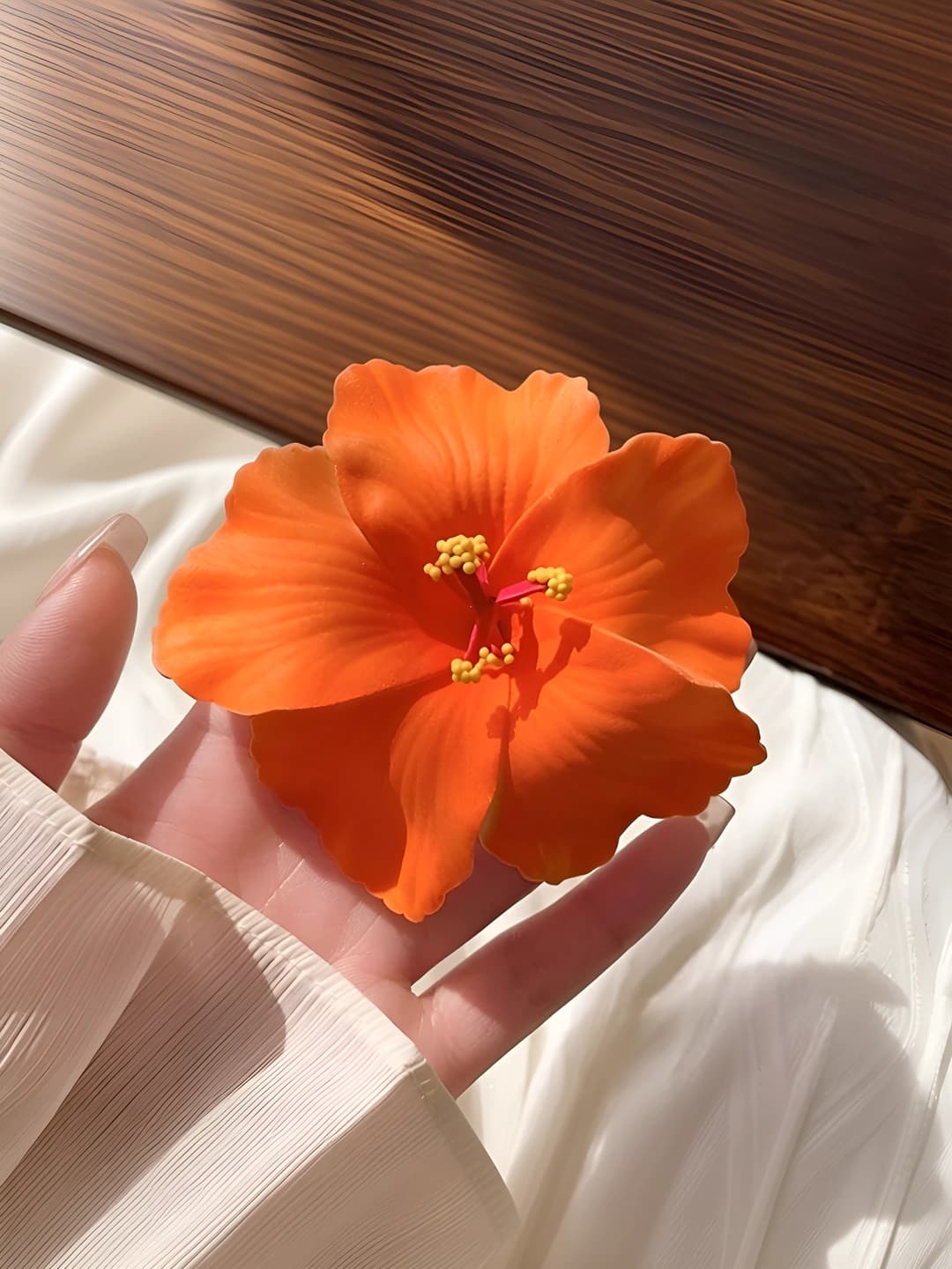 5# Оранжевый зажим плумерия ~10 см
