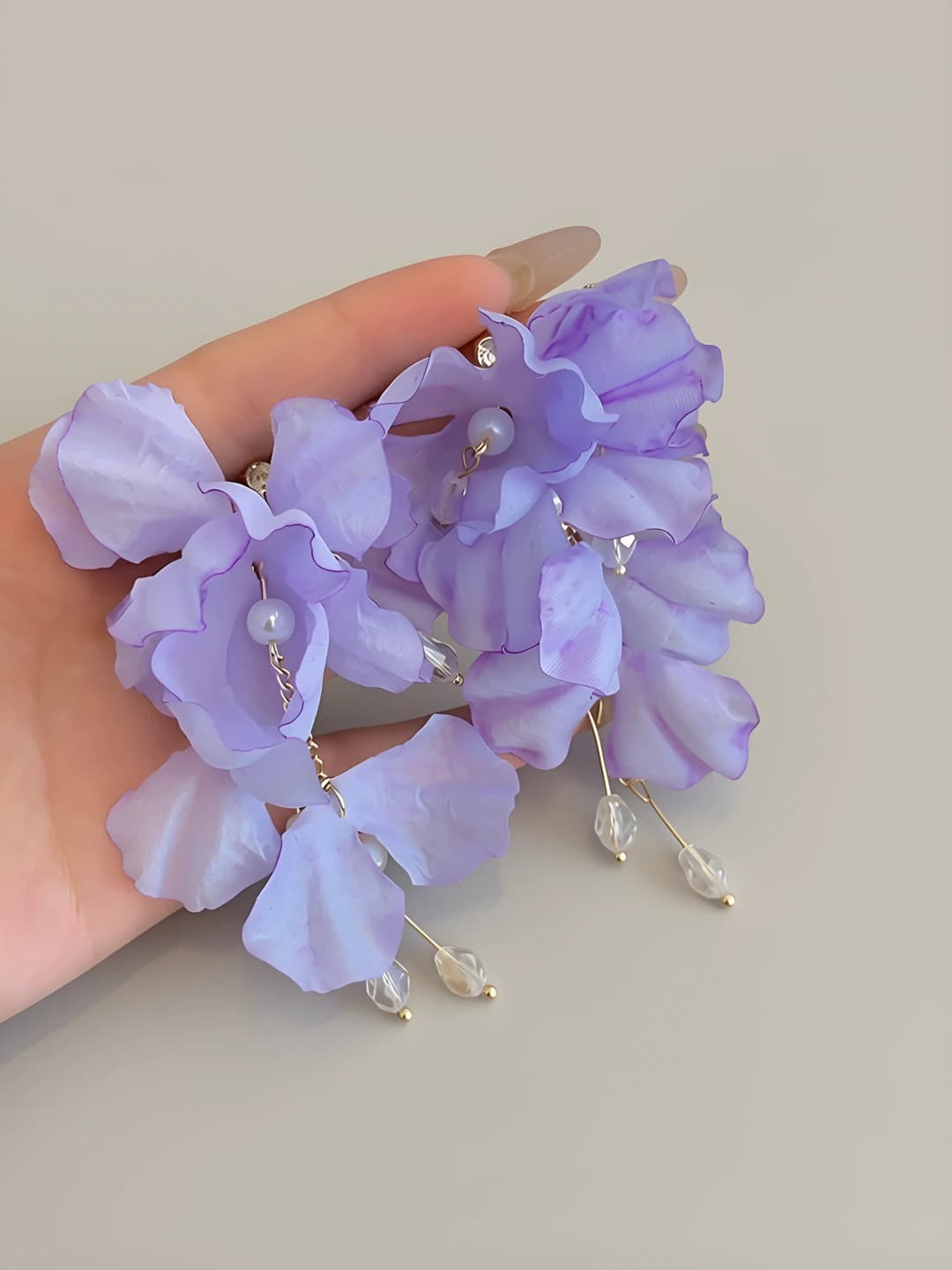 Purple, floral, 9.5 cm