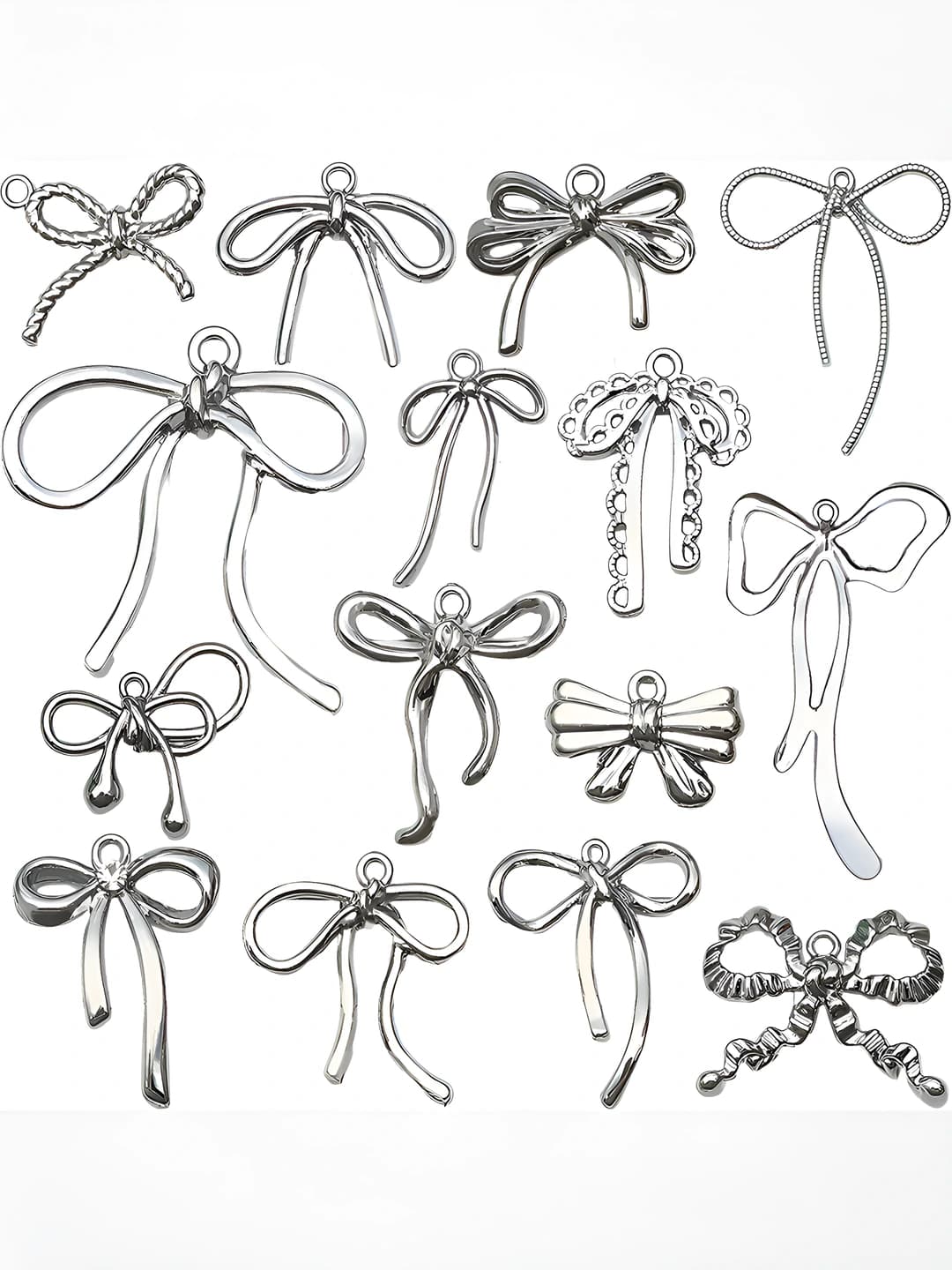 15 dona Aralash oq K bow tie seriyasi-15 variant-29.6g-SN1054