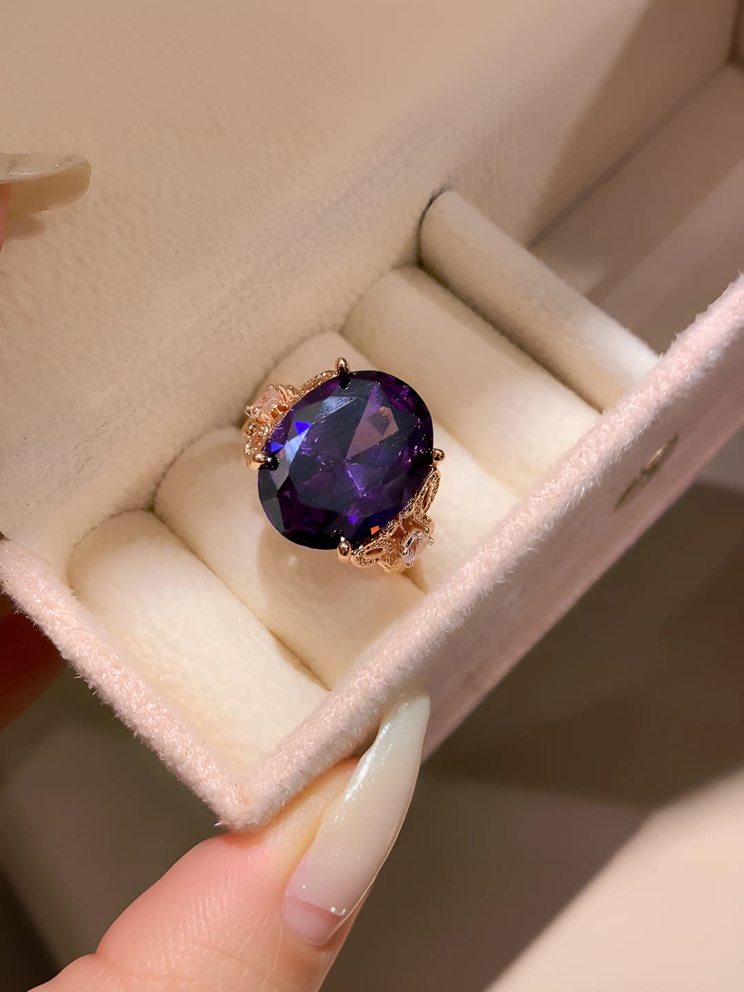 29# Ring - Rose gold - Purple