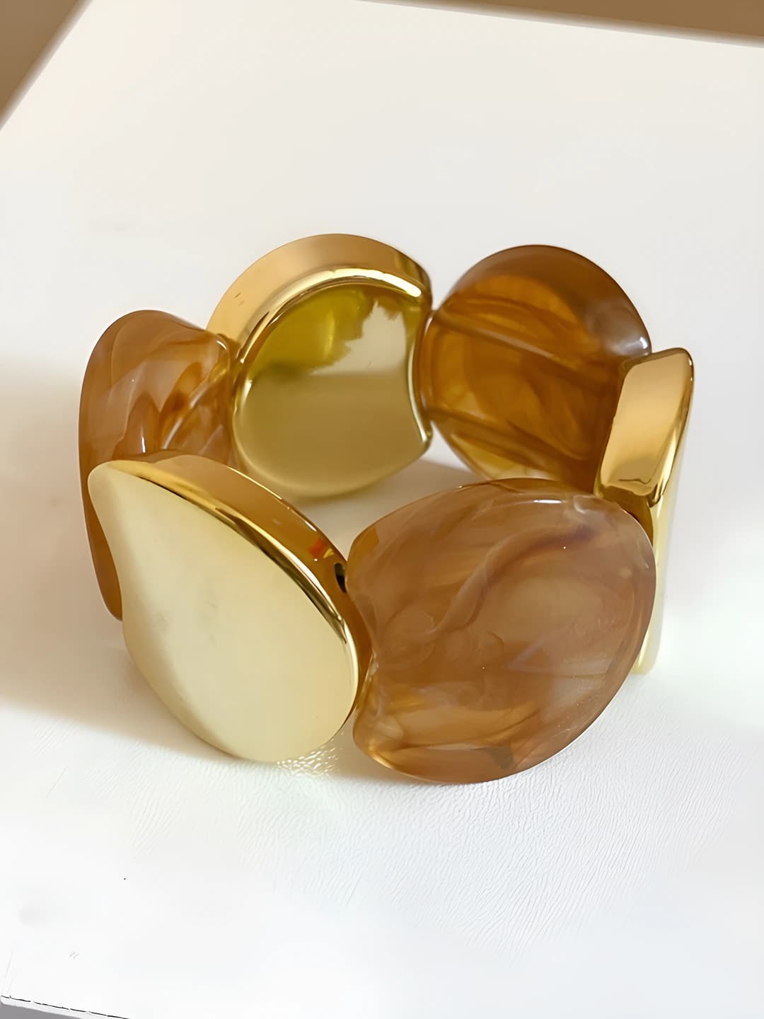 10# Bracelet - Gold - Light coffee